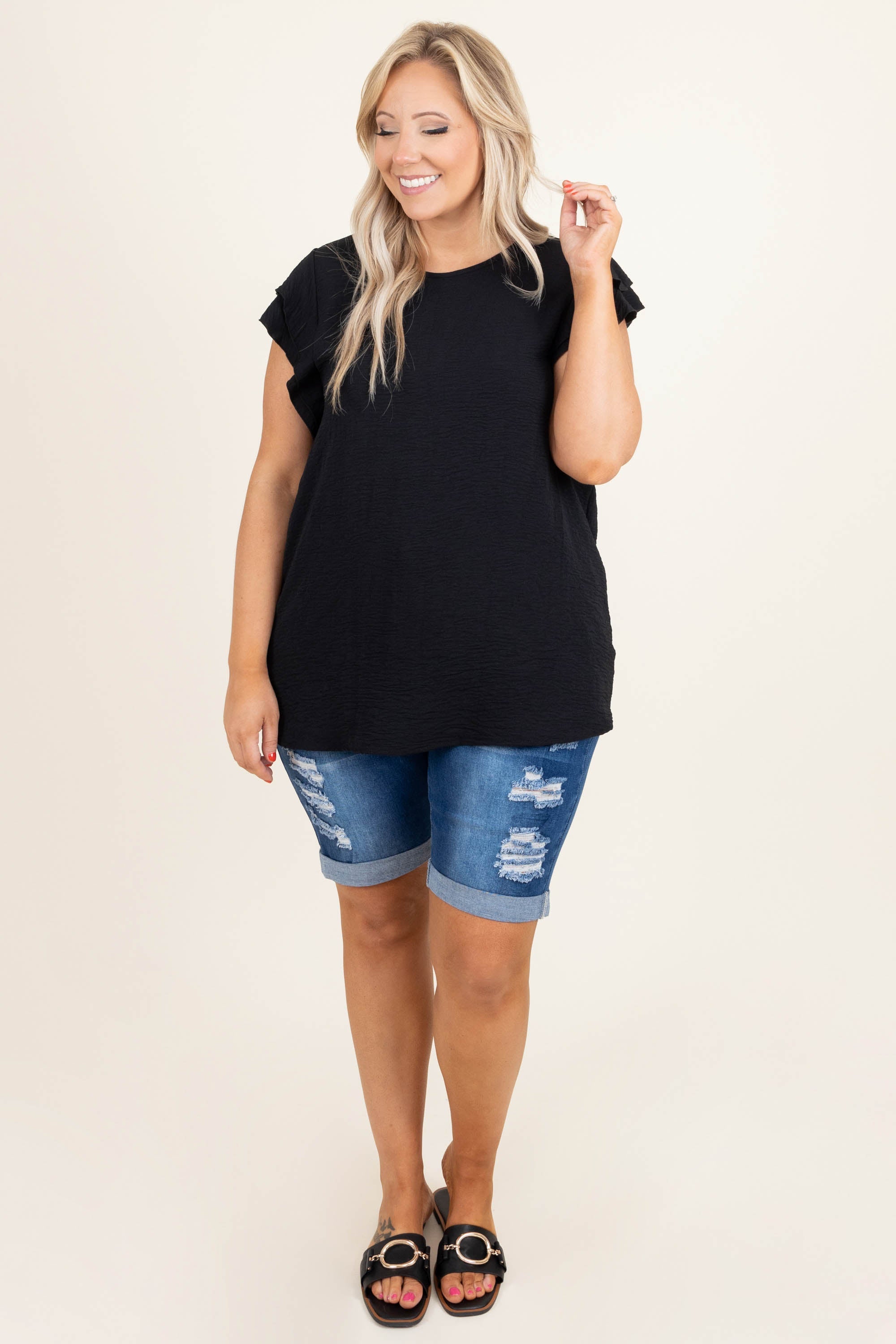Effortless Feeling Top, Black