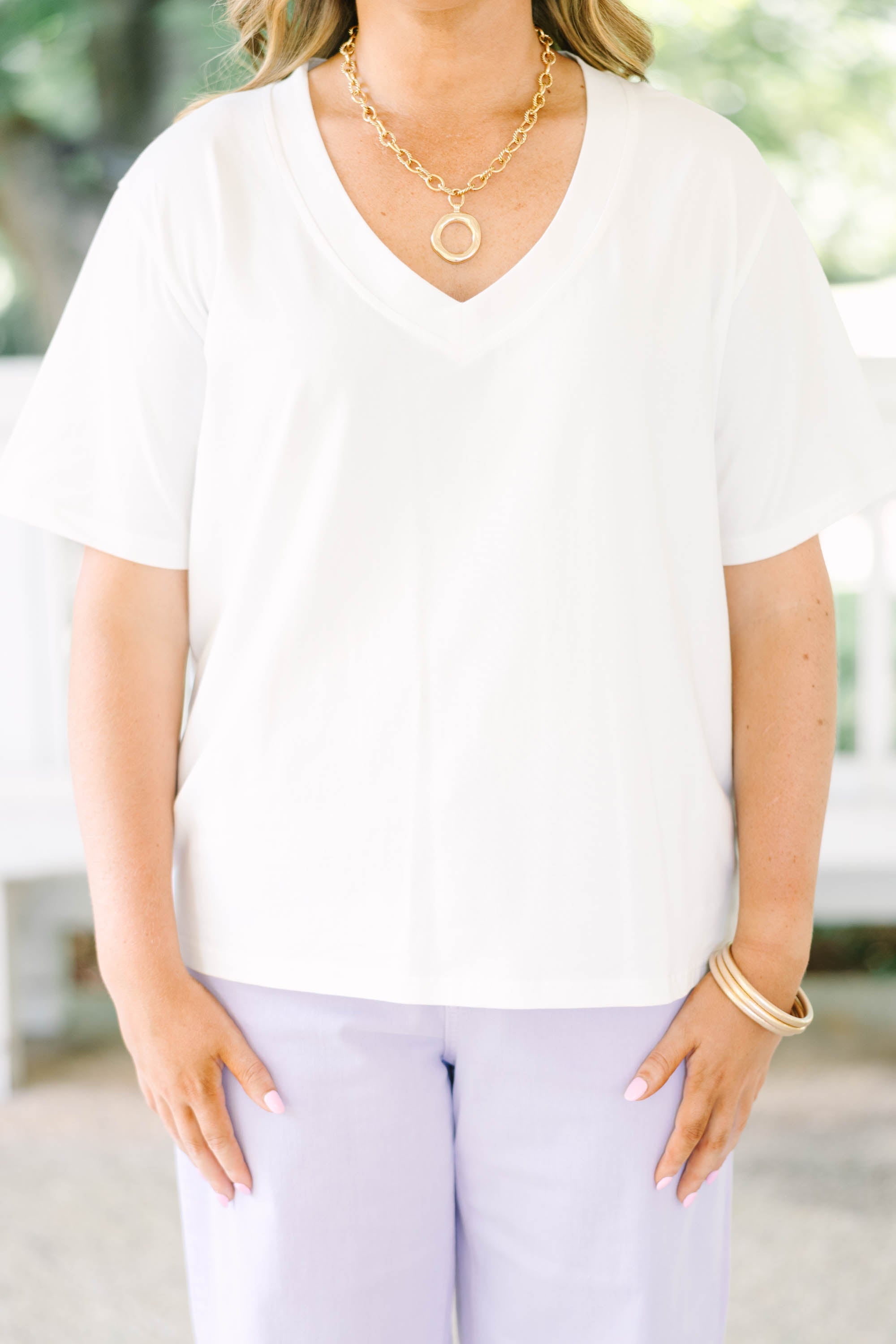 Effortless Staple Top, White