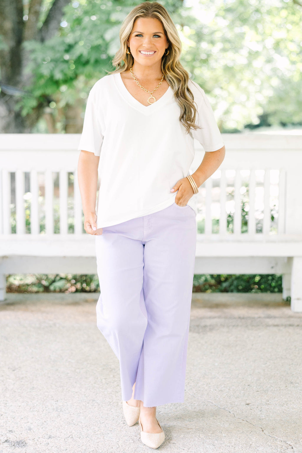 Effortless Staple Top, White