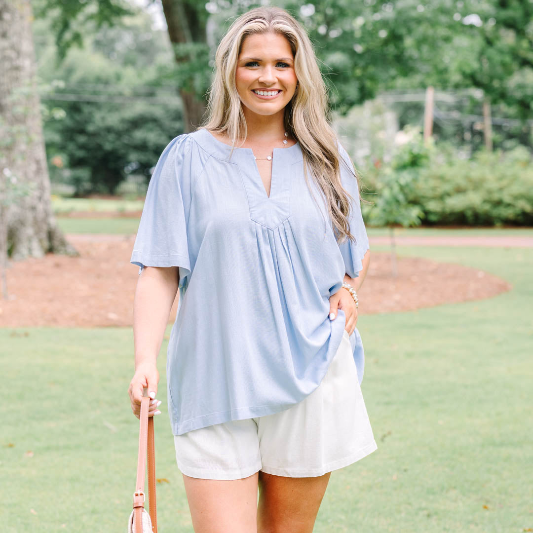 Effortlessly Easy Top, Blue