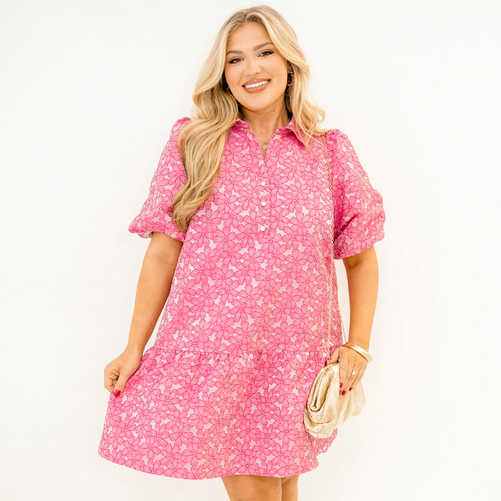 Elegant Evening Dress, Pink