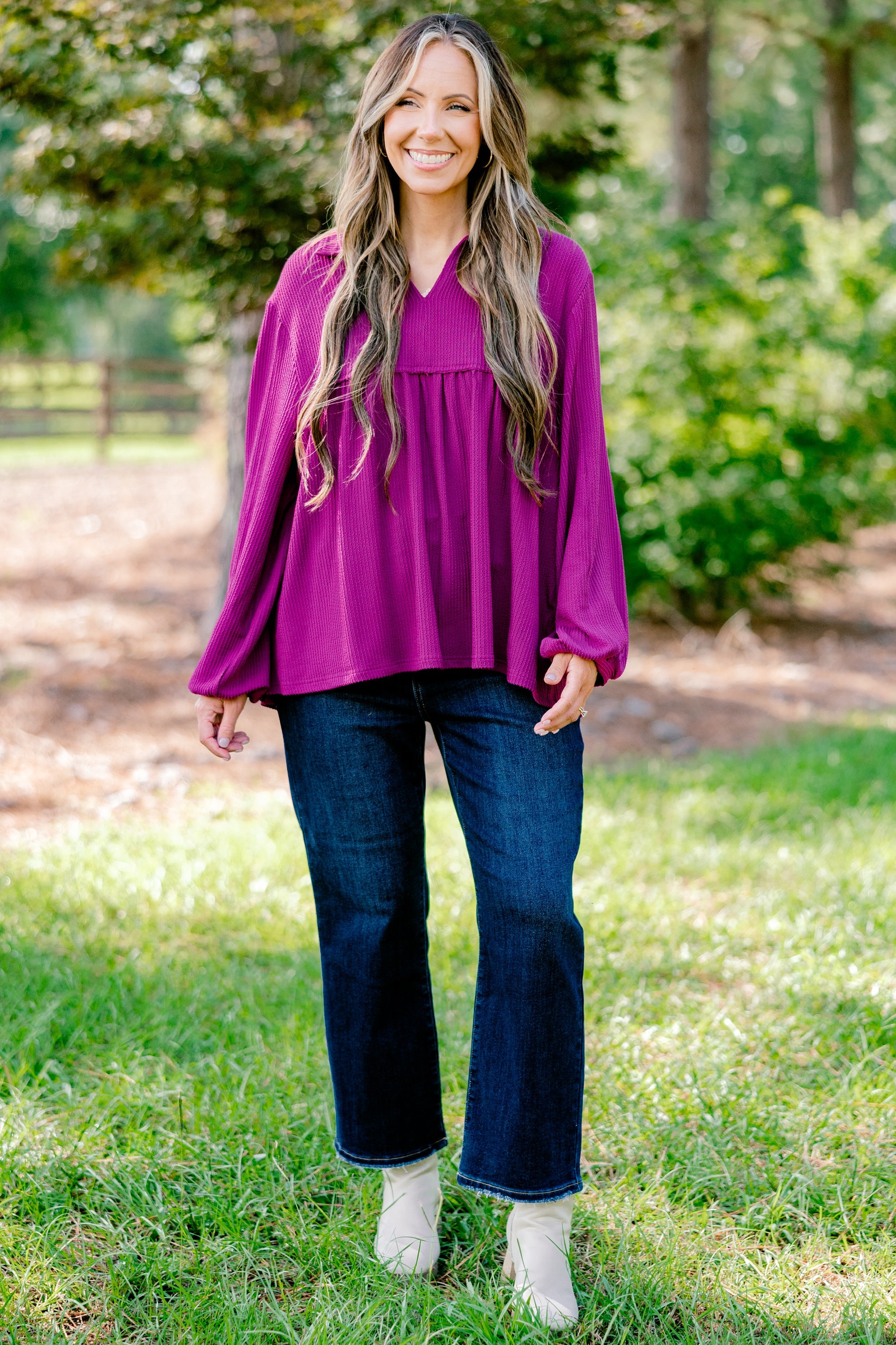 Enchanting Days Top, Purple