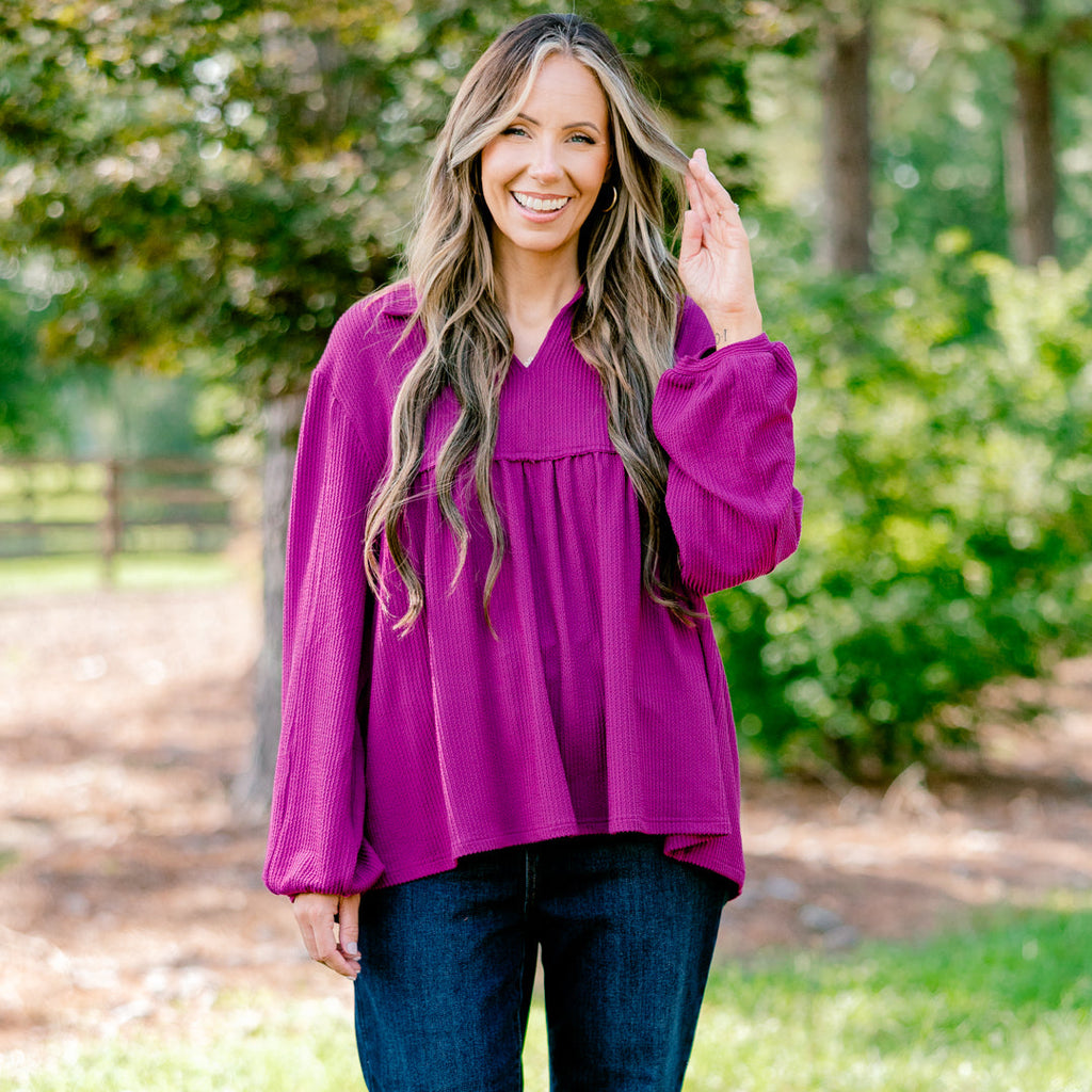 Enchanting Days Top, Purple