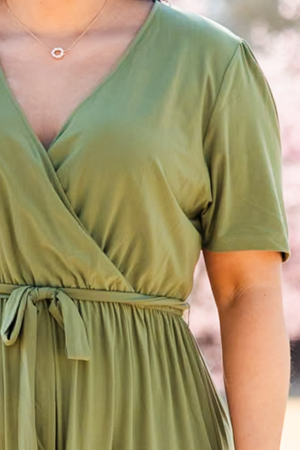 Enchanting Hemline Dress, Green