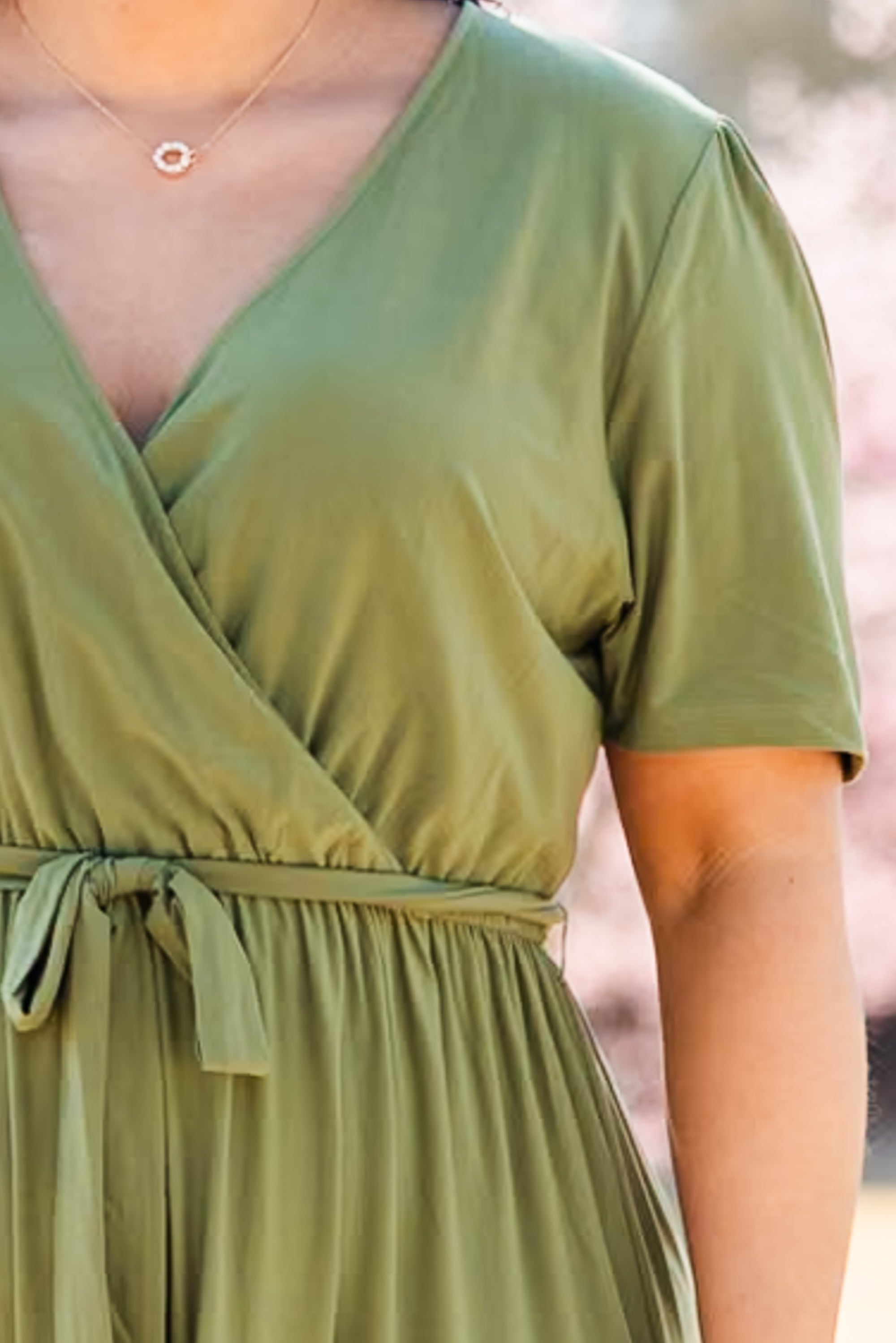 Enchanting Hemline Dress, Green