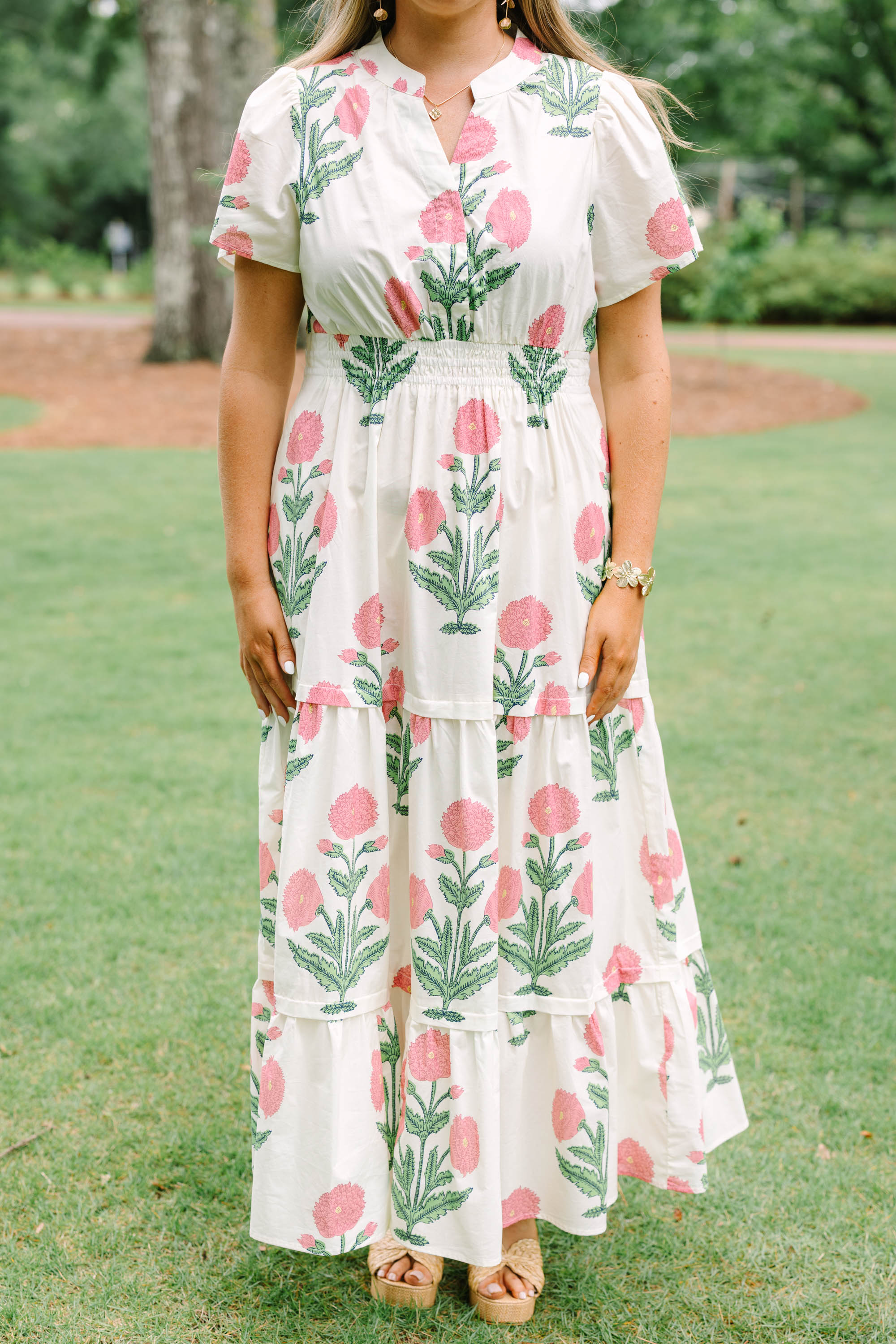 Enchanting Moments Maxi Dress, Cream