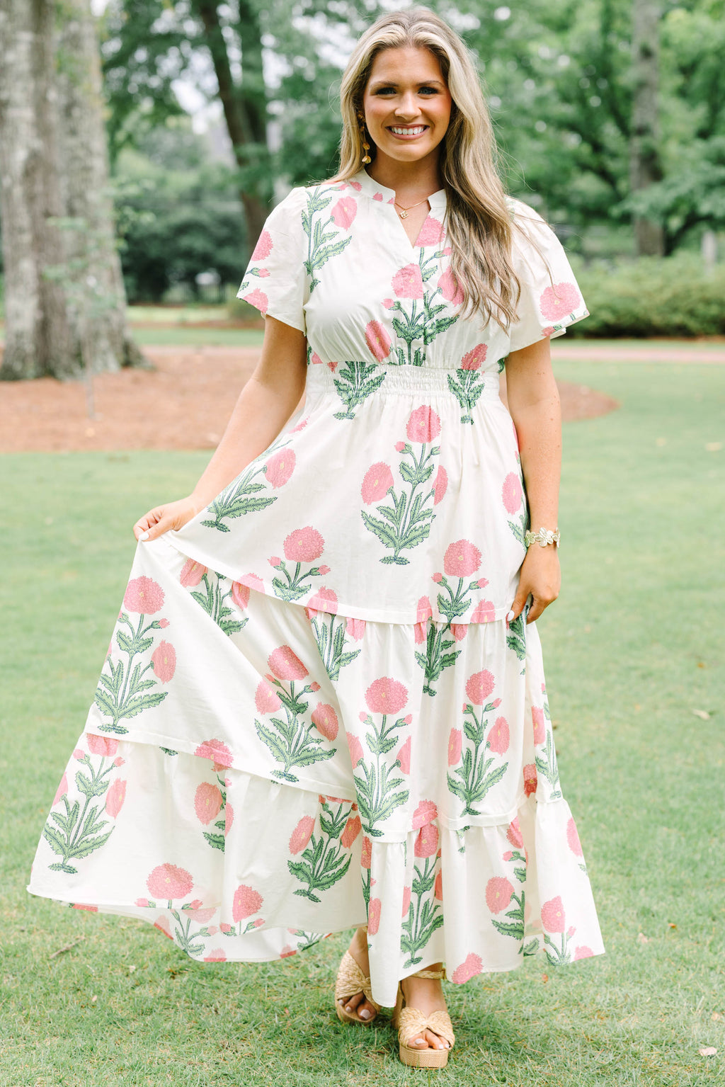 Enchanting Moments Maxi Dress, Cream