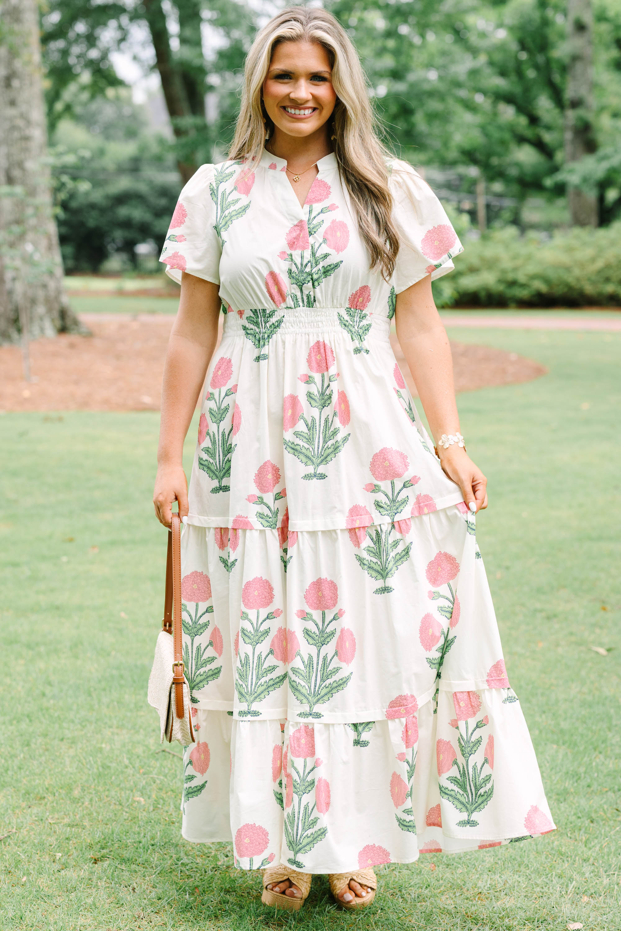 Enchanting Moments Maxi Dress, Cream
