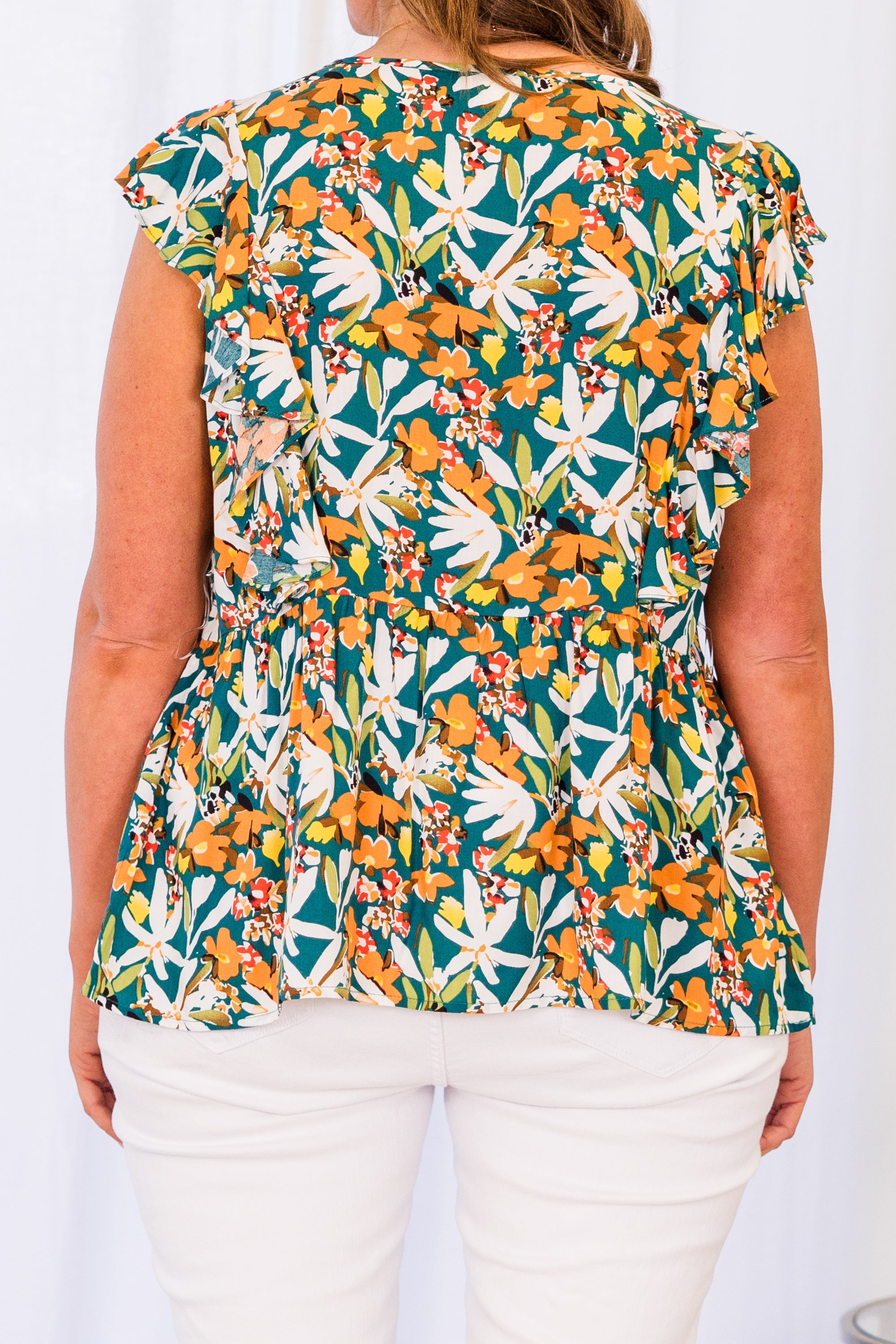 Encouraging Words Top, Teal