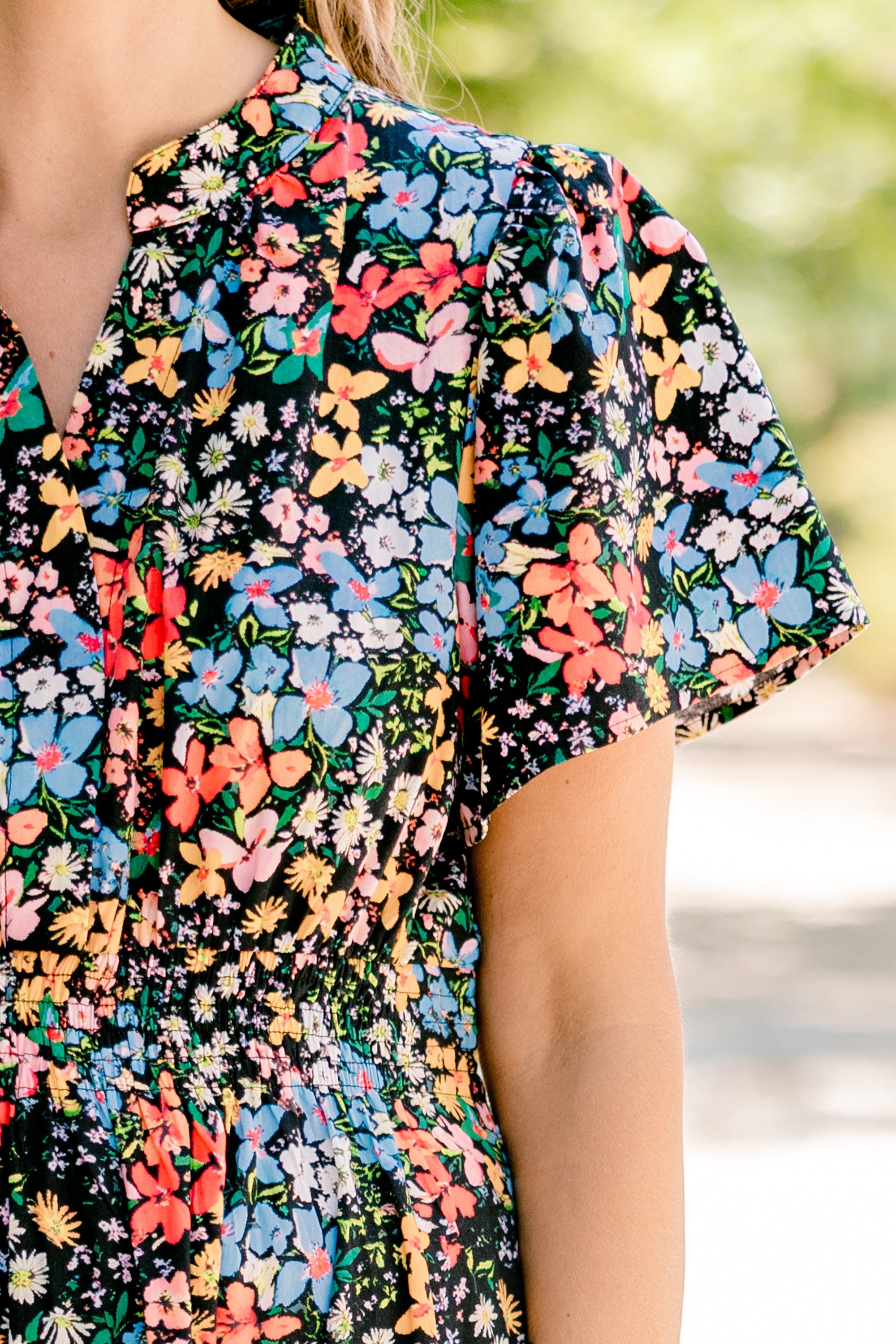Endless Time Maxi Dress, Black Floral
