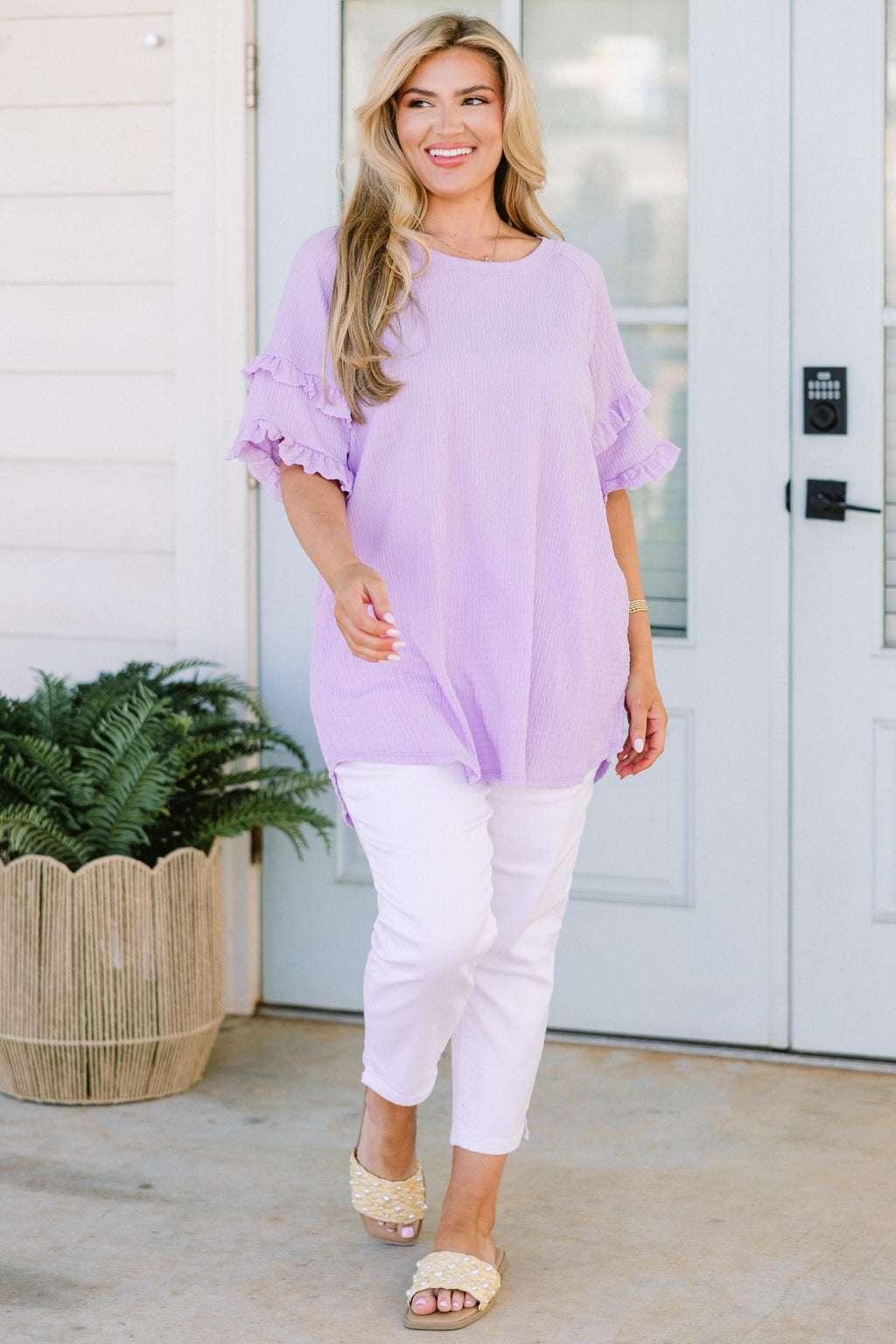 Enjoying The Day Top, Lavender