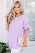 Enjoying The Day Top, Lavender