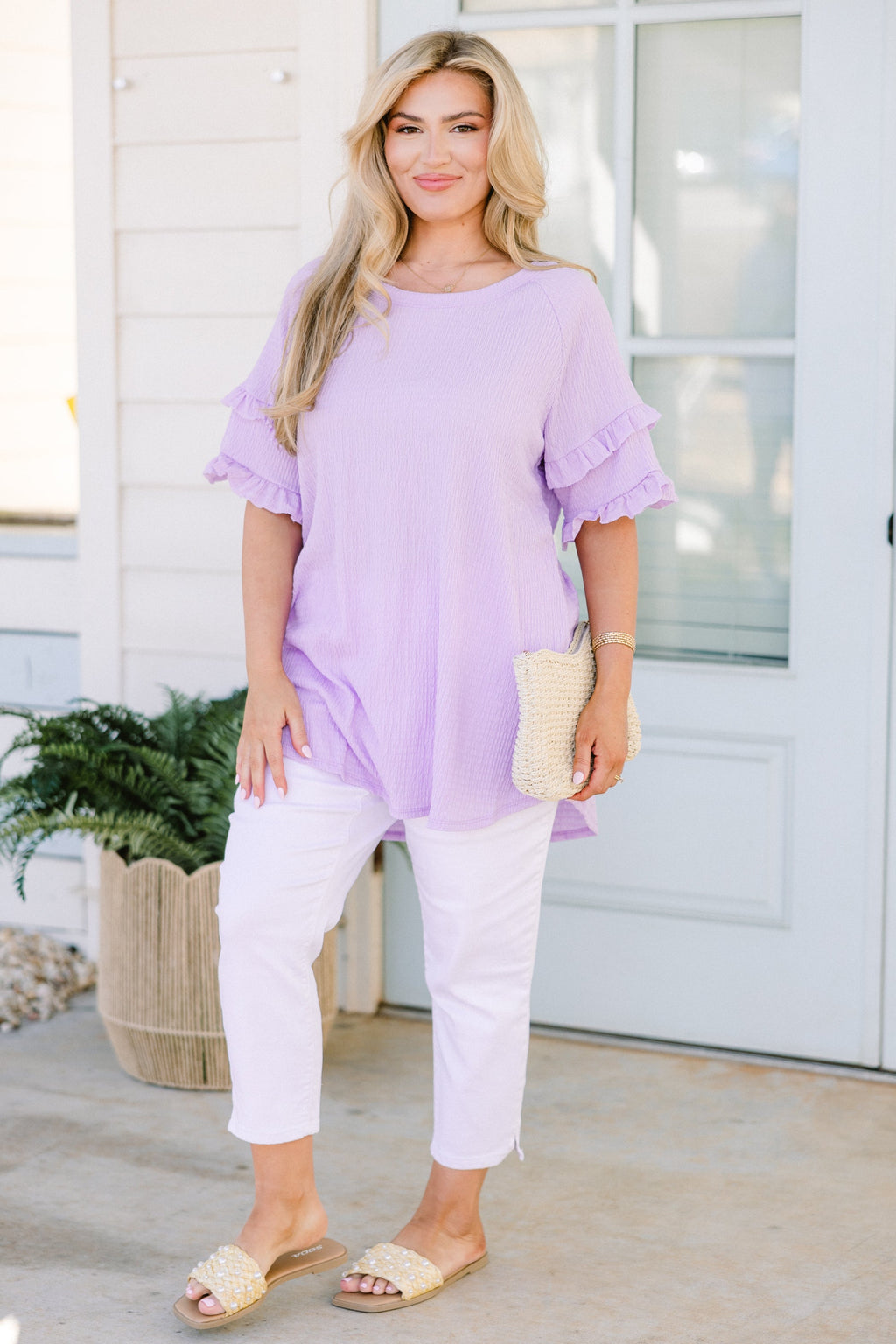 Enjoying The Day Top, Lavender