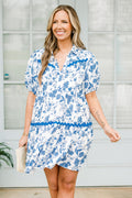 Escape Reality Dress, Blue Toile
