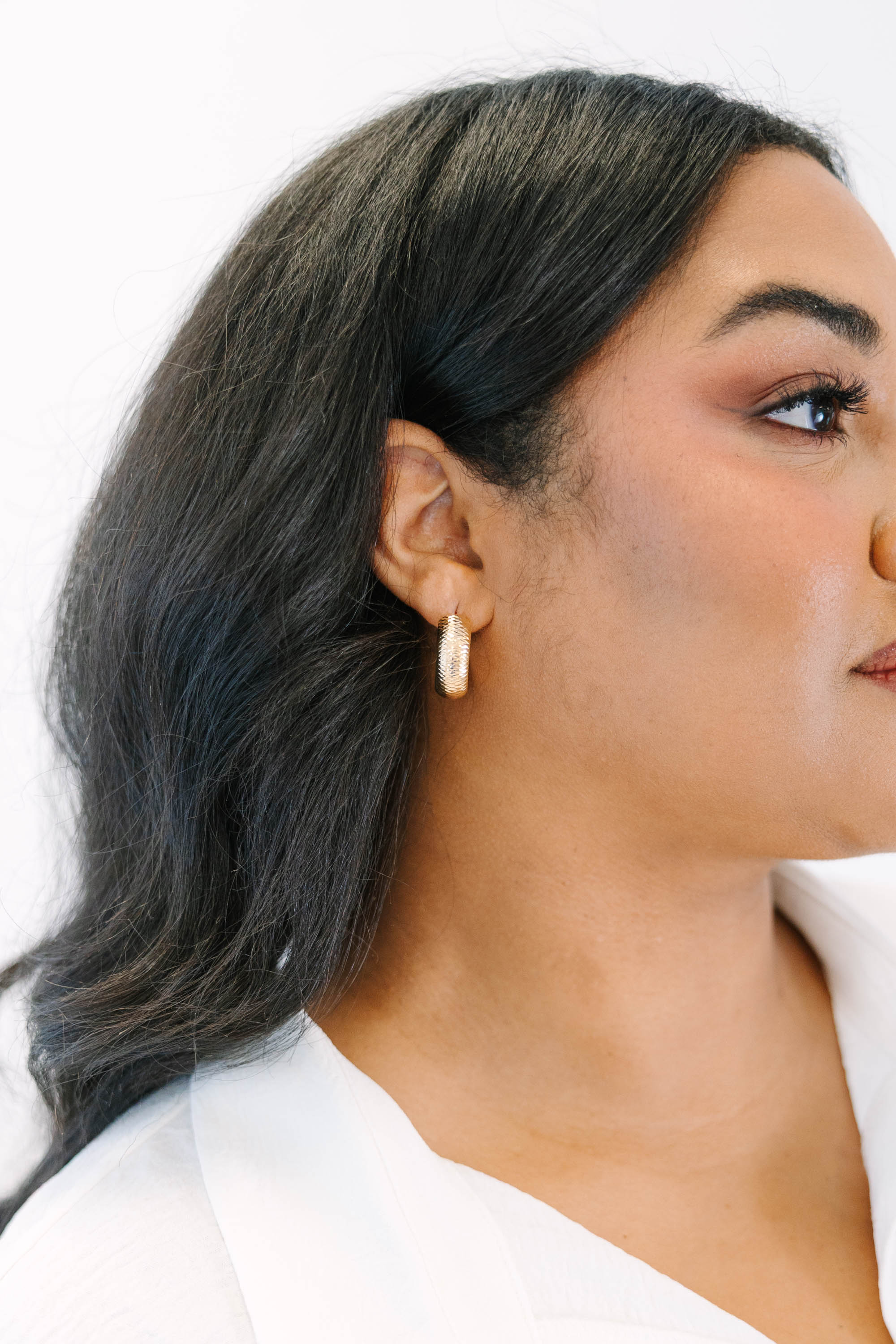 Essential Shine Earrings, Gold