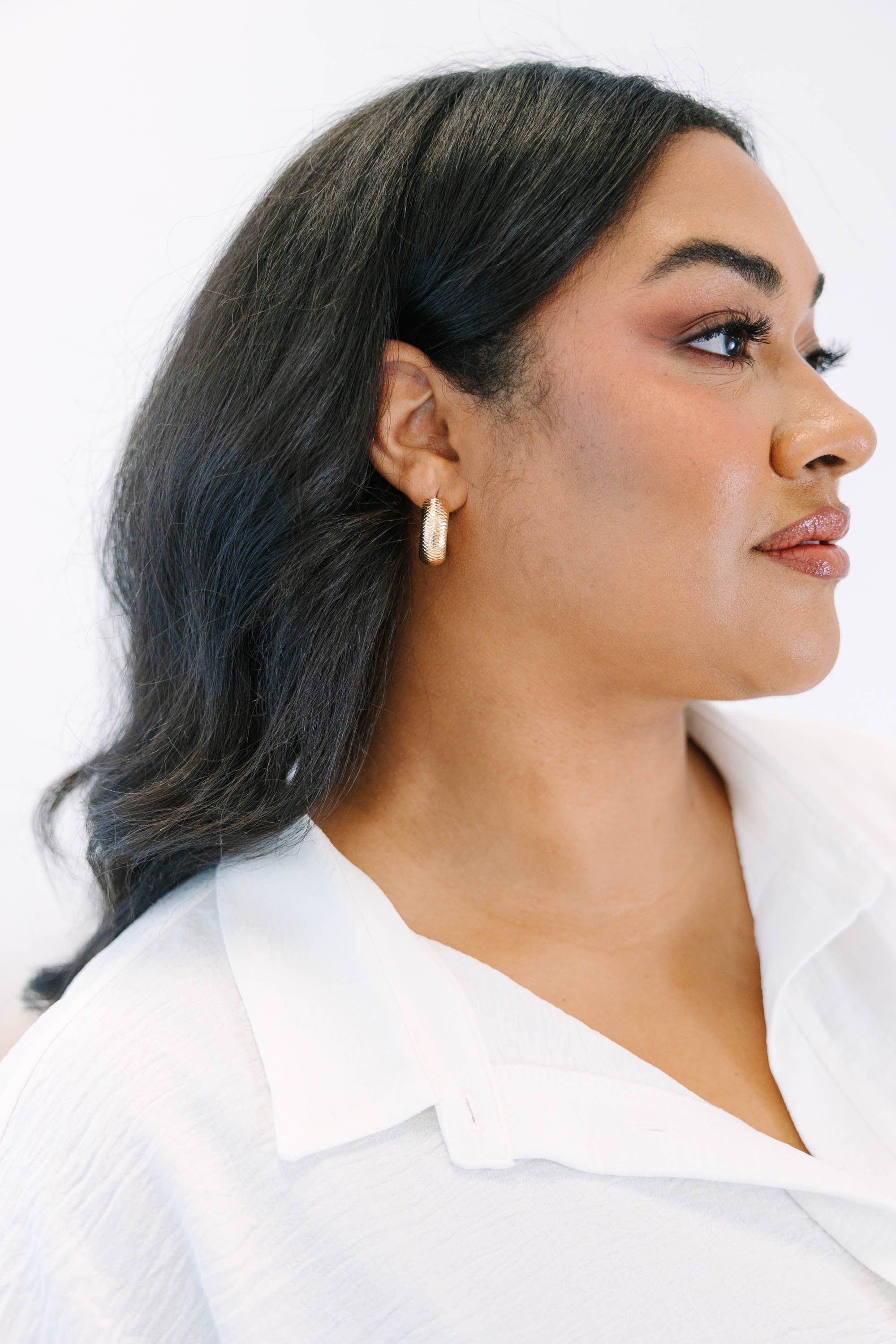 Essential Shine Earrings, Gold