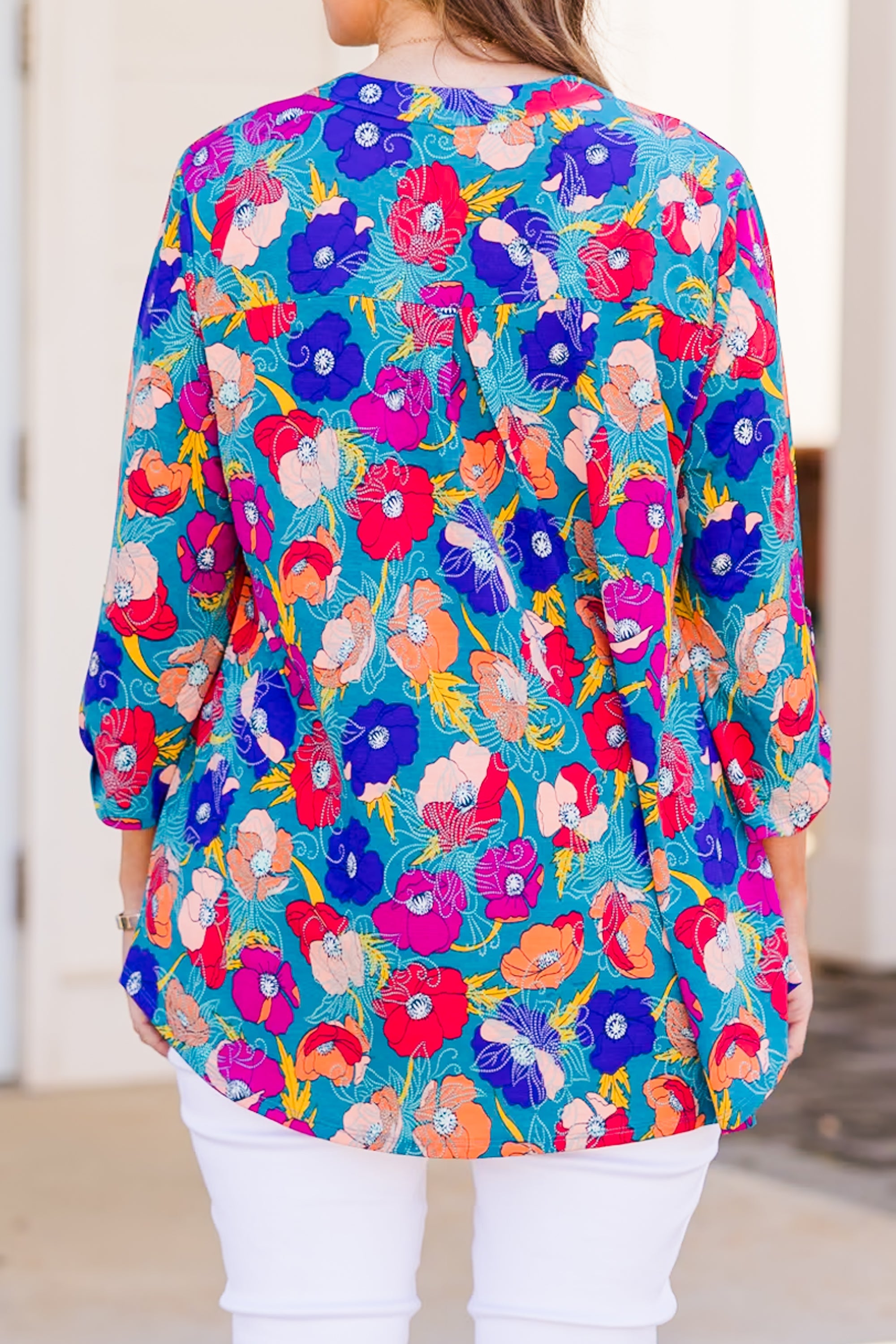Estate Stepping Top, Teal