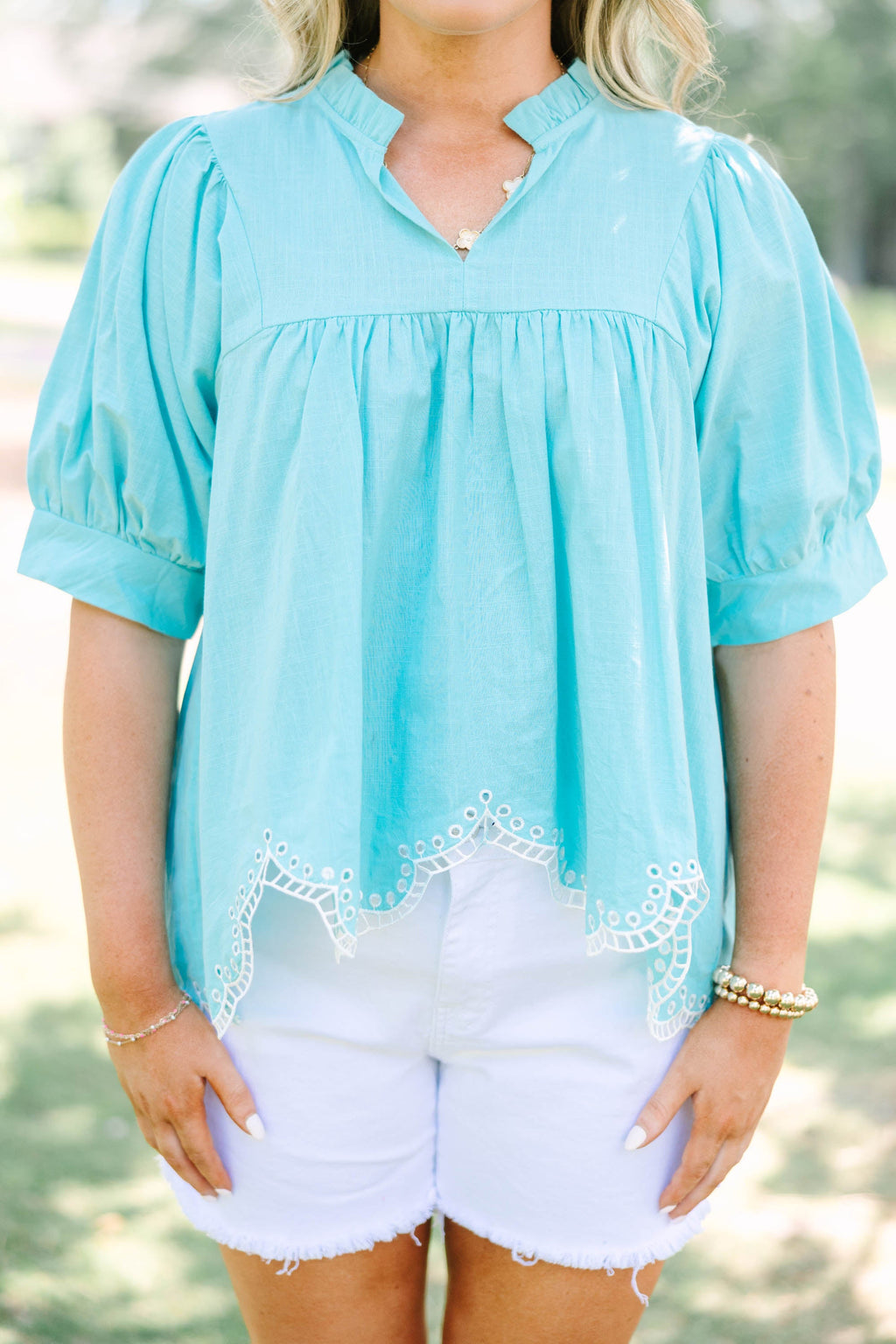 Everyday Pretty Top, Turquoise