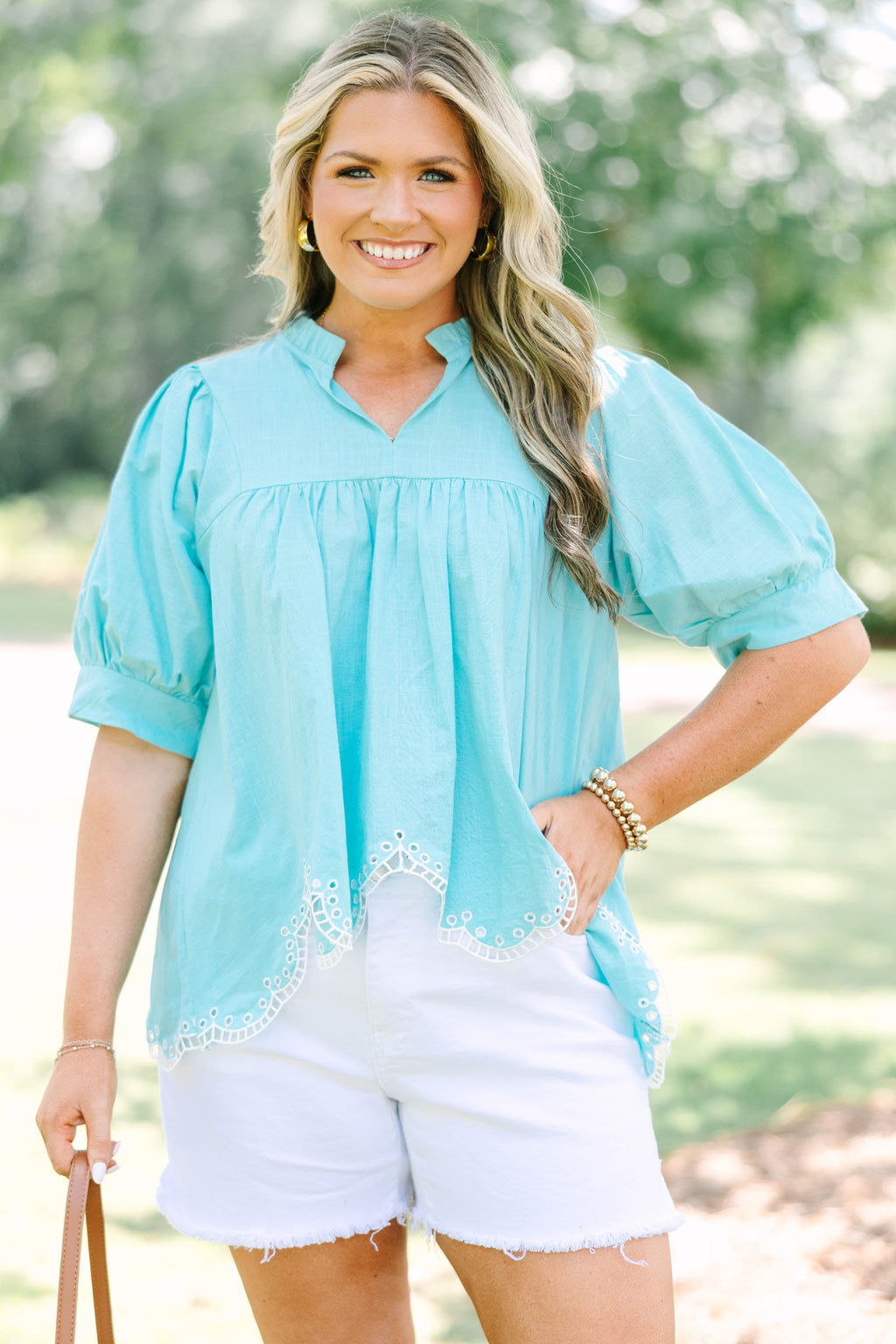 Everyday Pretty Top, Turquoise