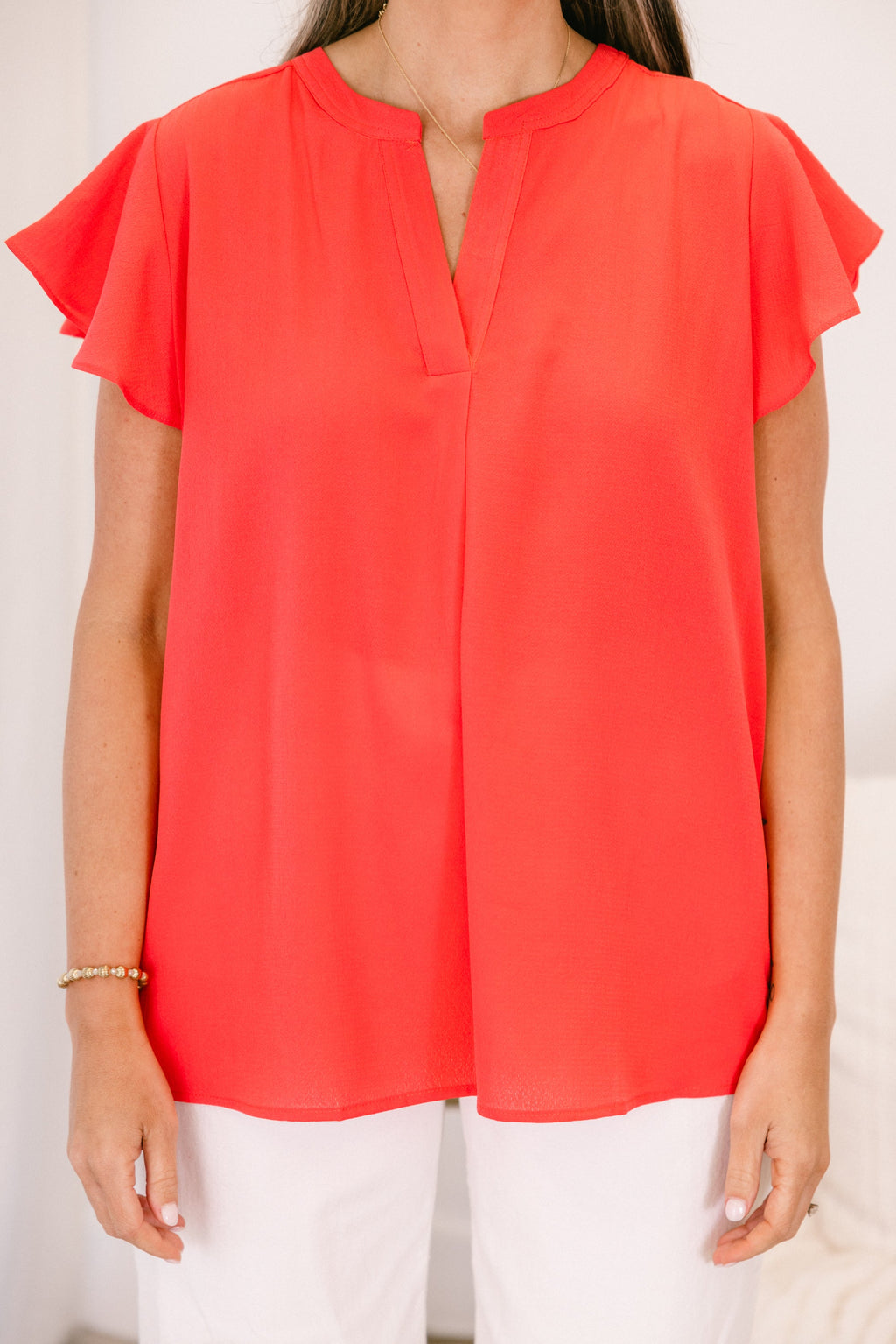 Everyday Smiles Top, Coral
