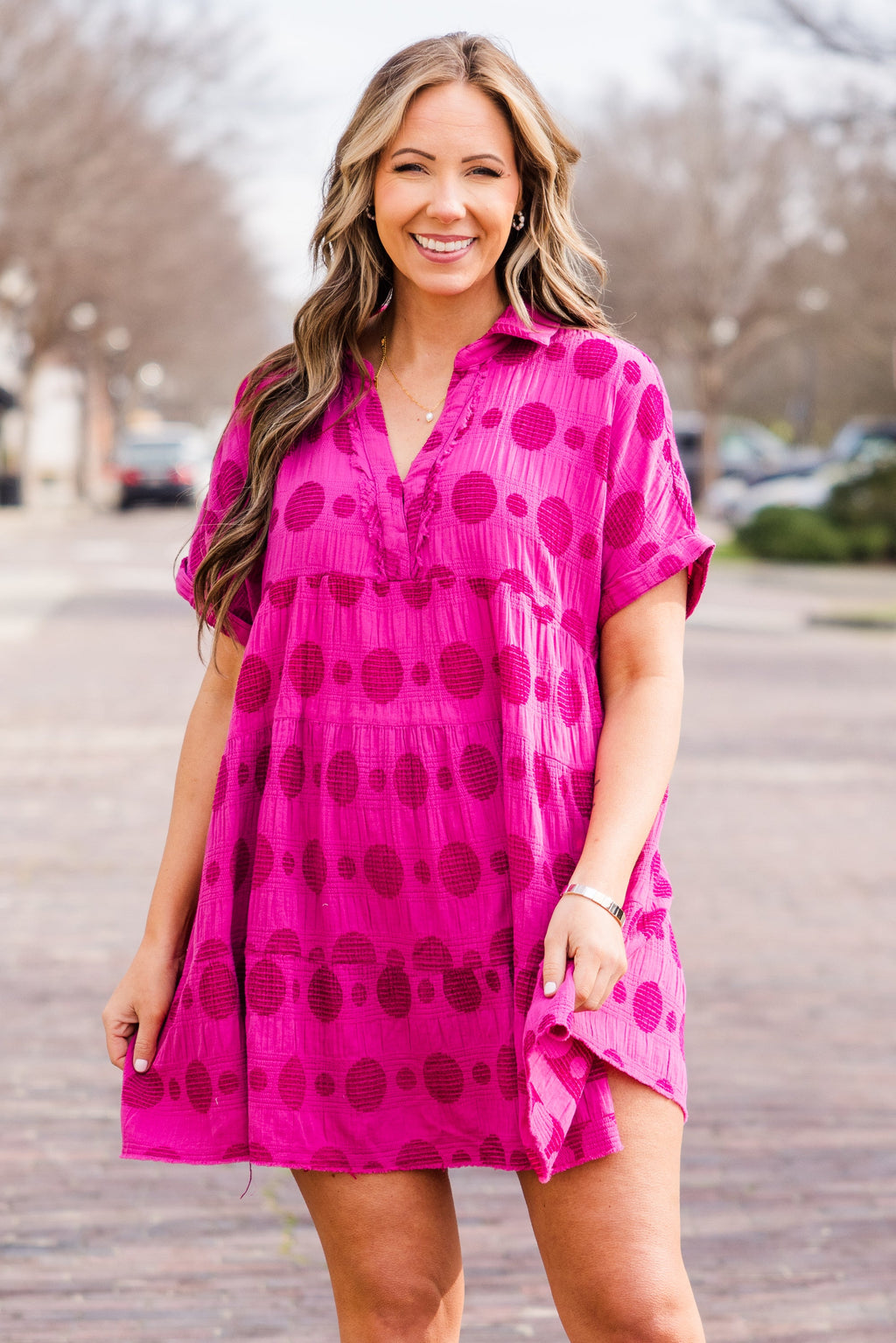 Everything Has Changed Dress, Raspberry