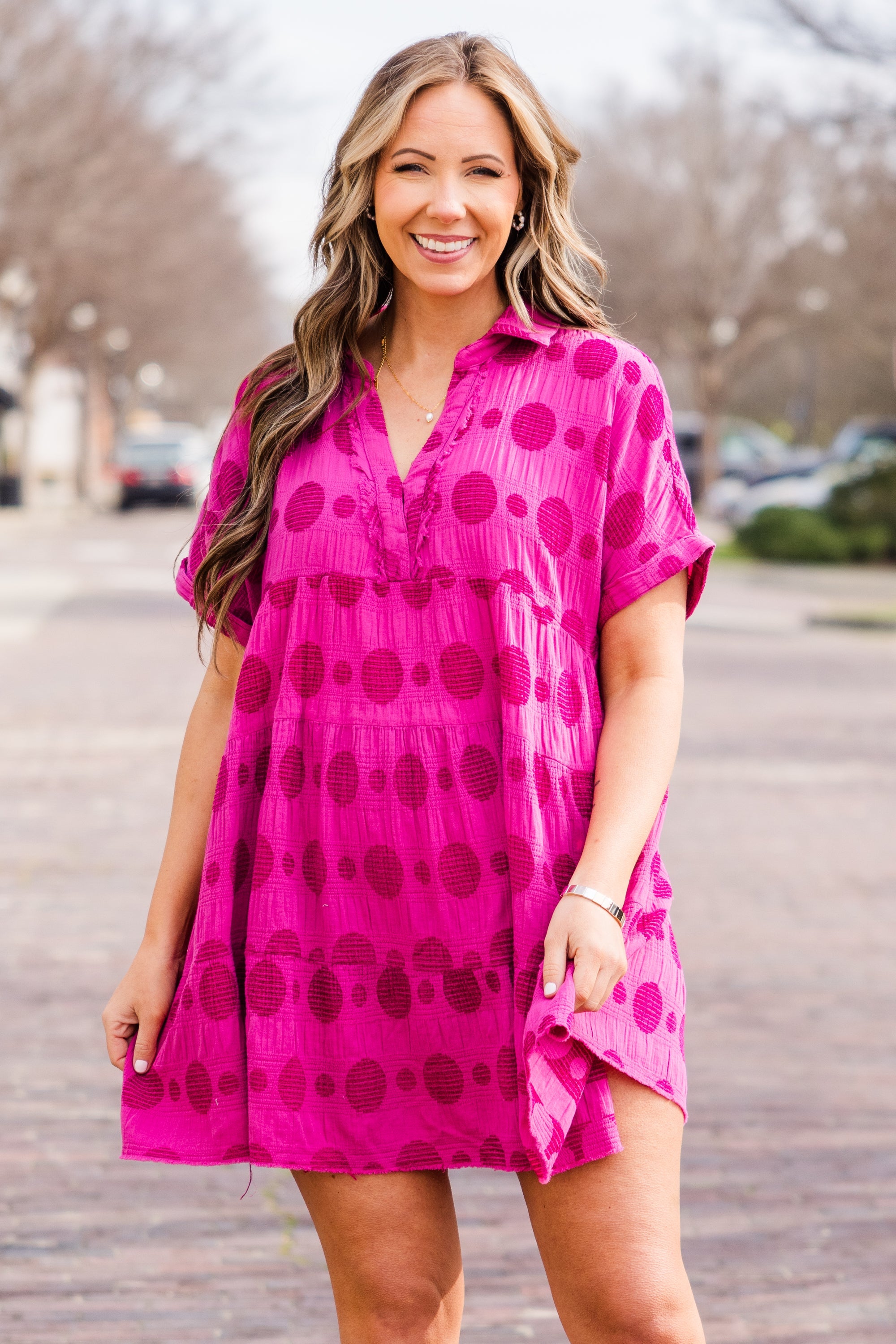 Everything Has Changed Dress, Raspberry