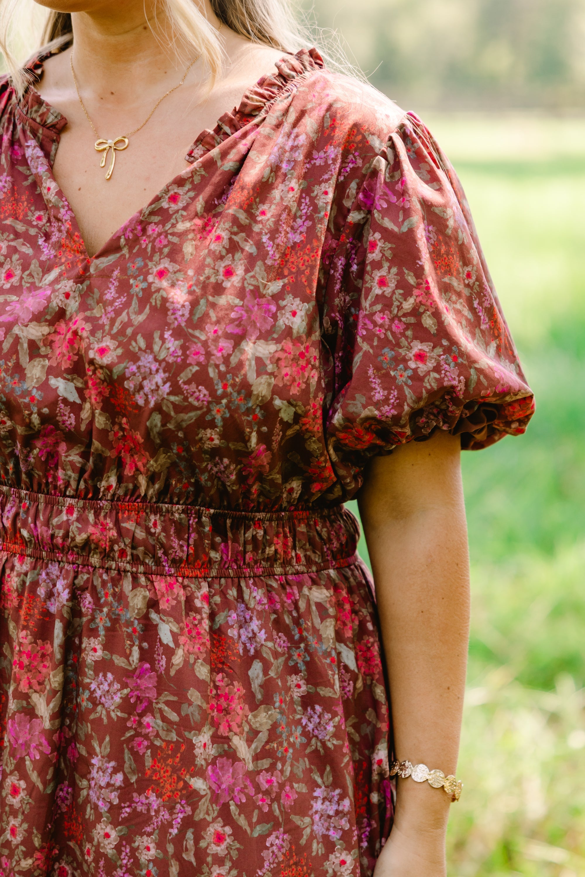 Everything I Love Dress, Brown Floral