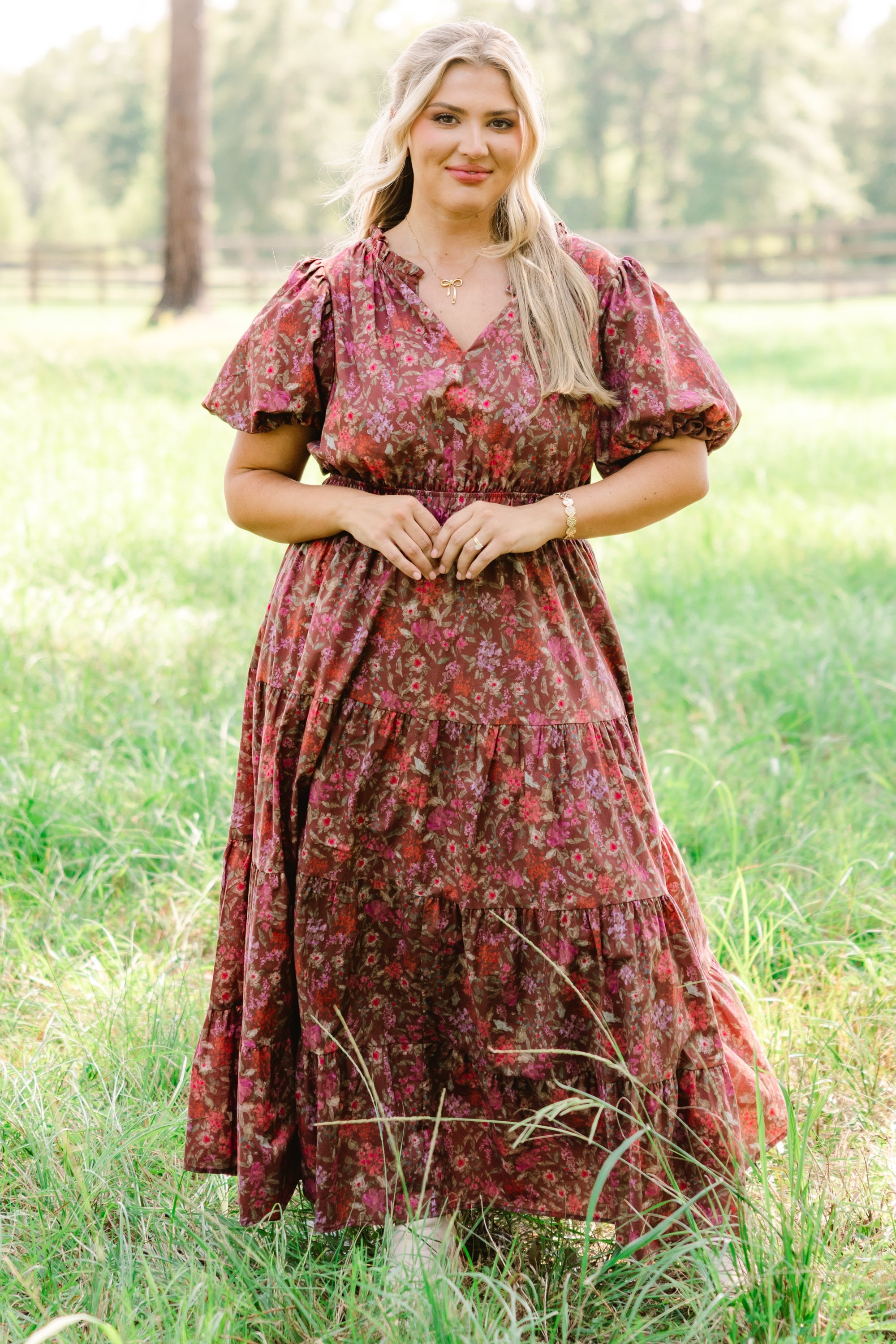 Everything I Love Dress, Brown Floral