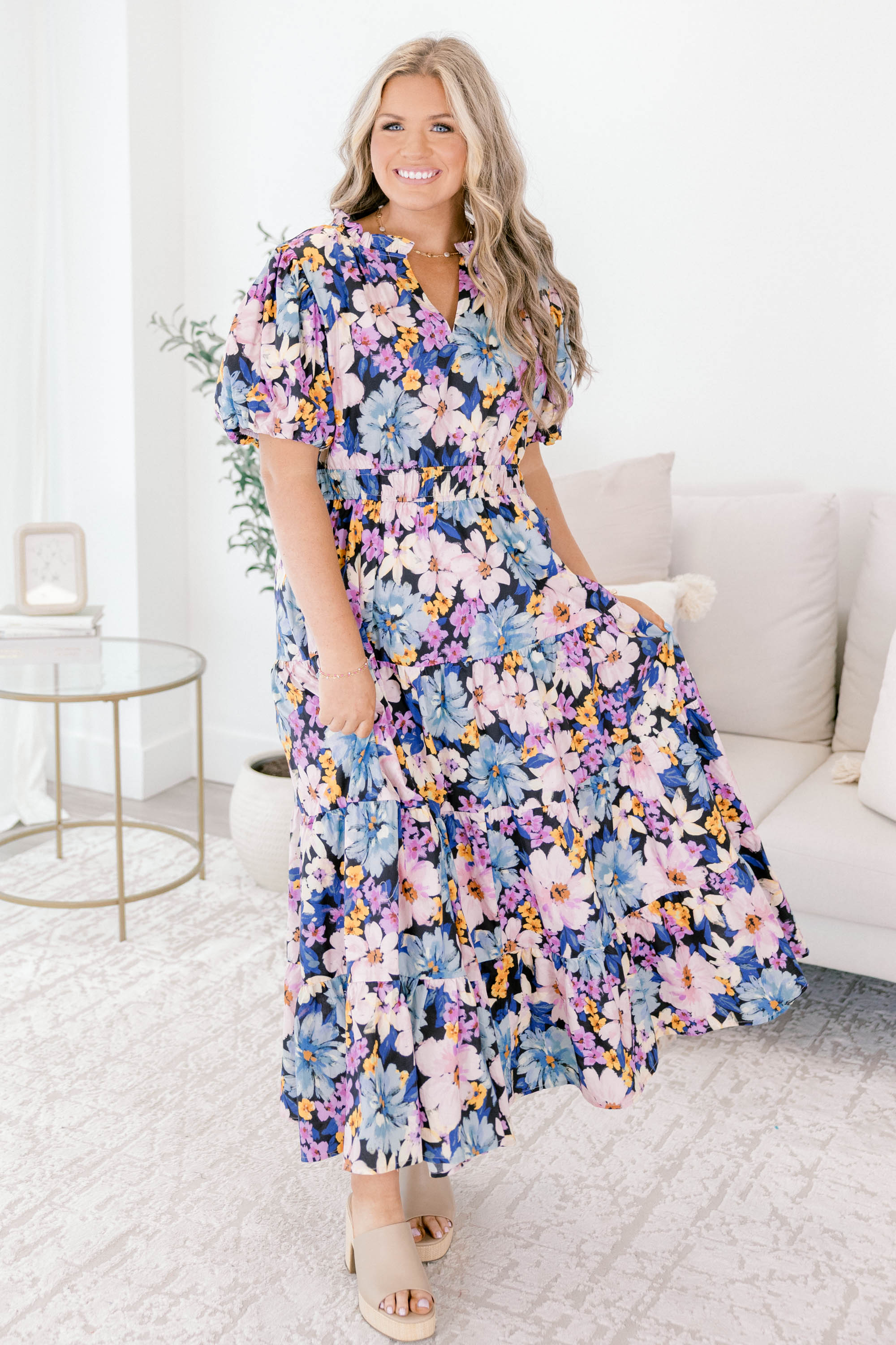 Everything I Love Dress, Navy Floral