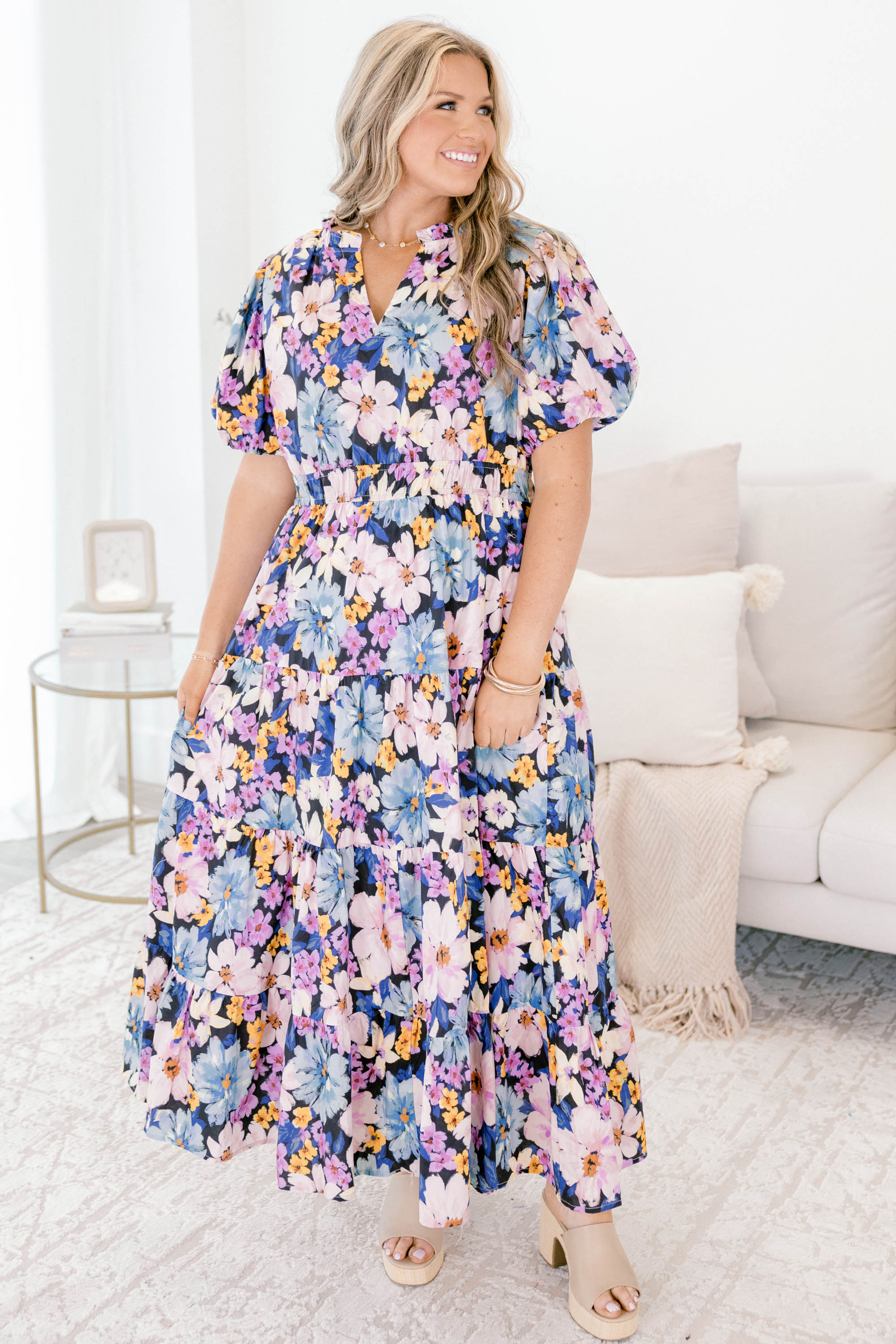 Everything I Love Dress, Navy Floral