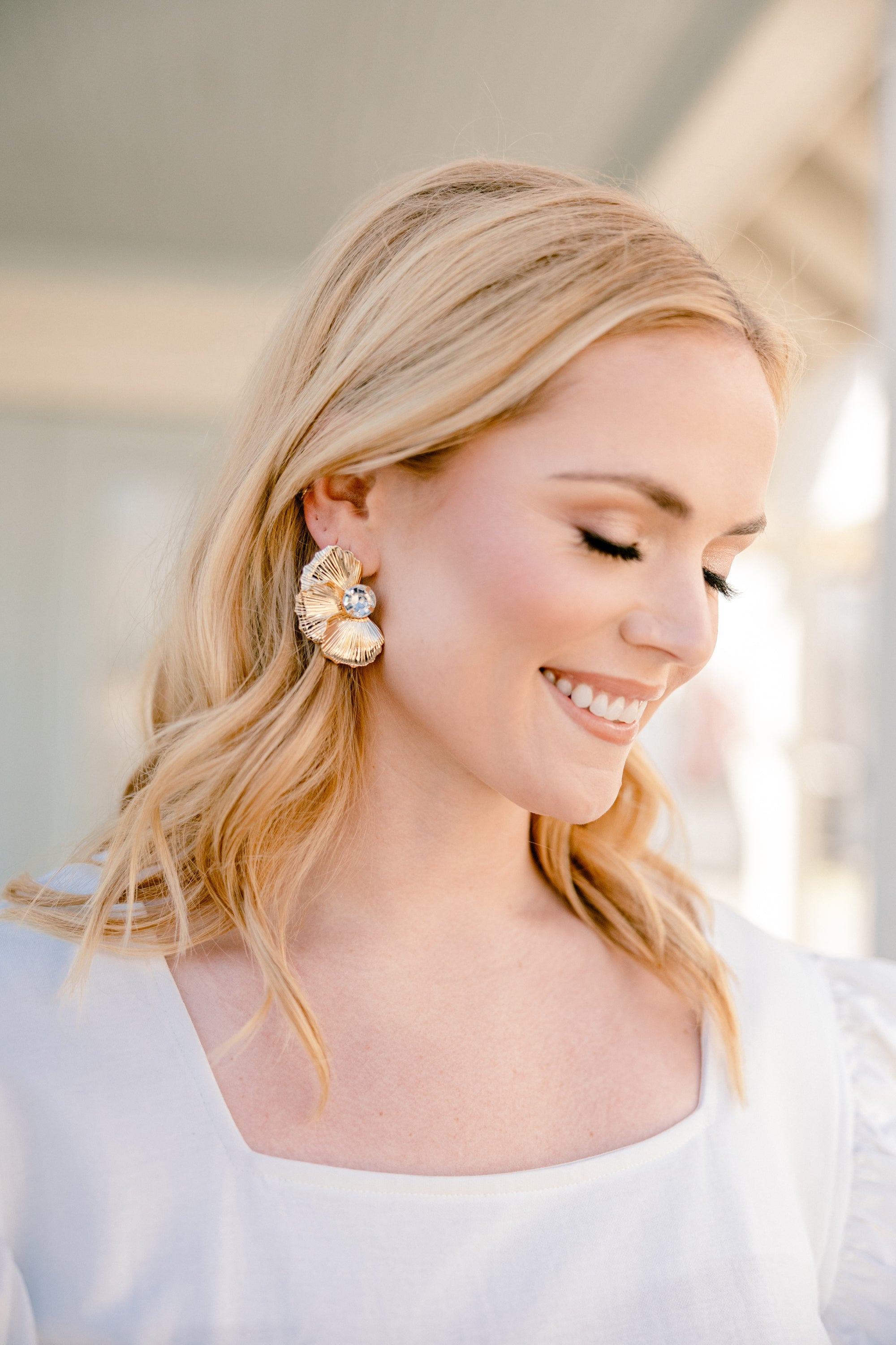 Everywhere With Me Earrings, Gold