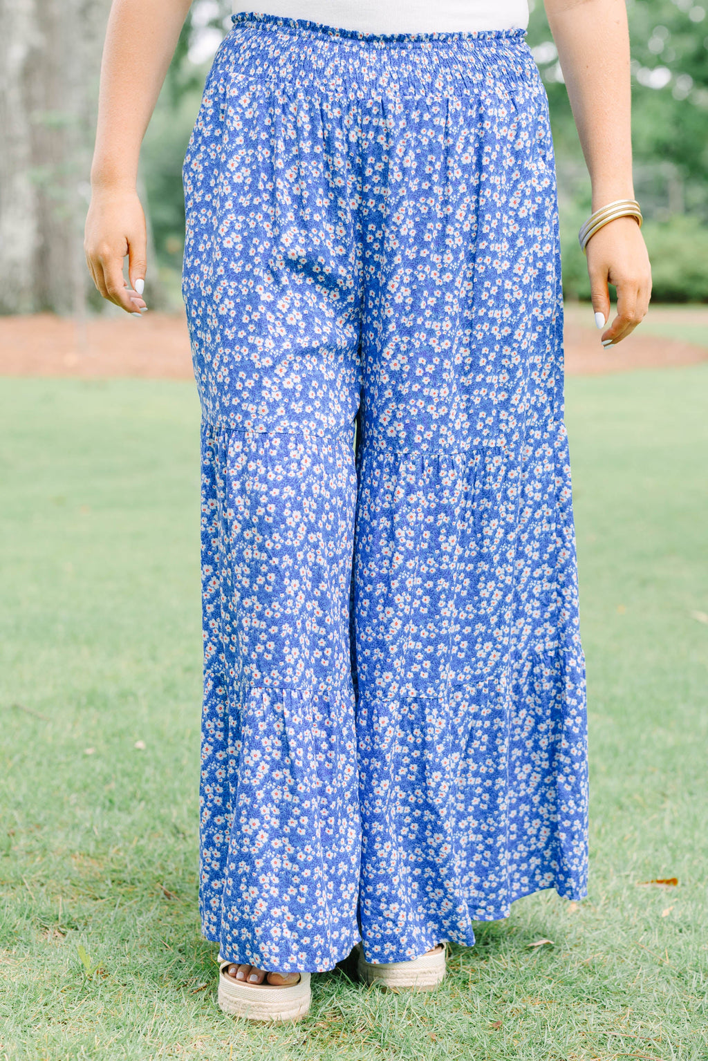 Excited To Be Here Pants, Blue Floral