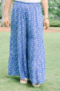 Excited To Be Here Pants, Blue Floral
