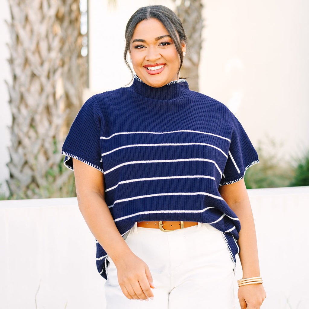 Eyes On You Sweater, Navy