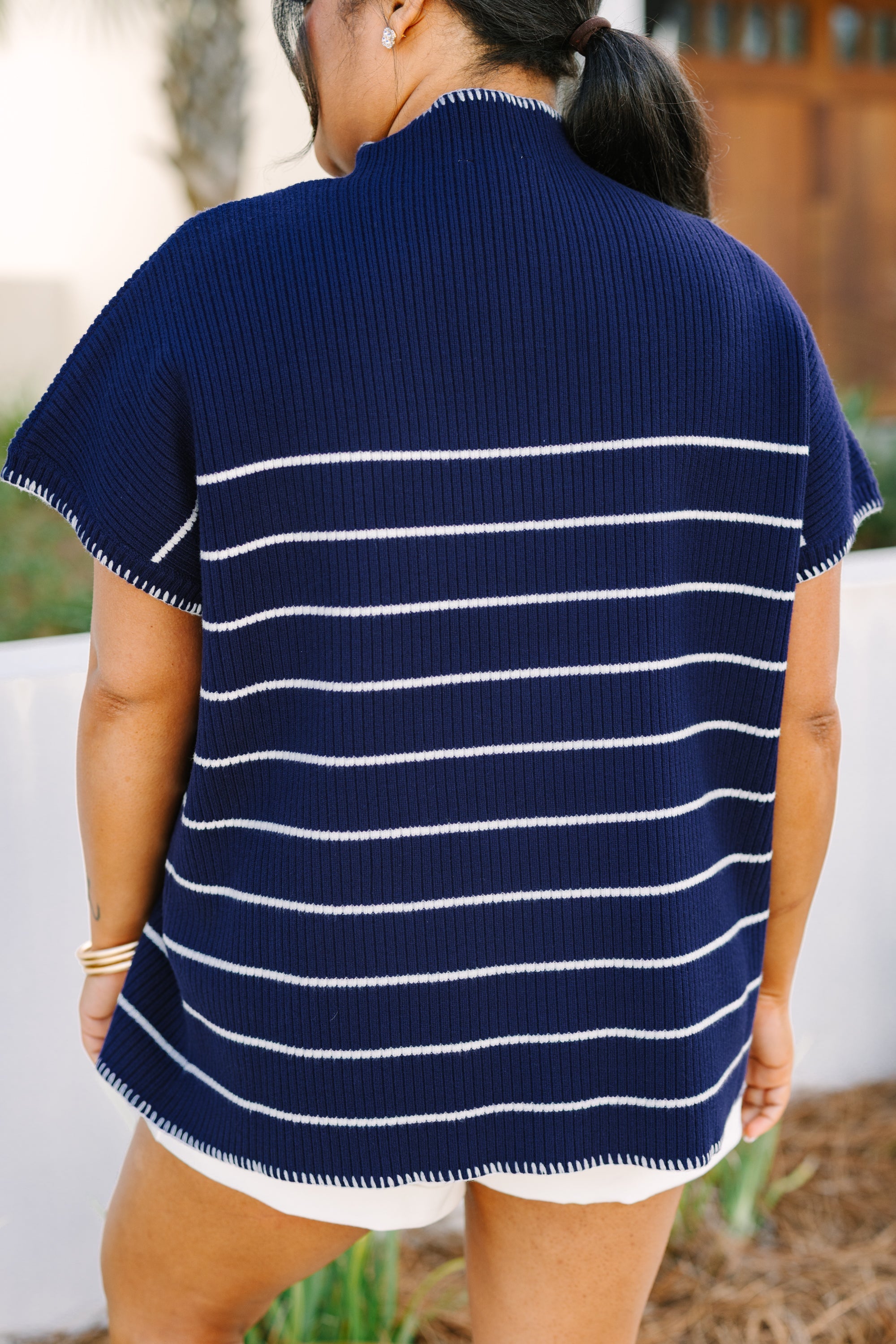 Eyes On You Sweater, Navy