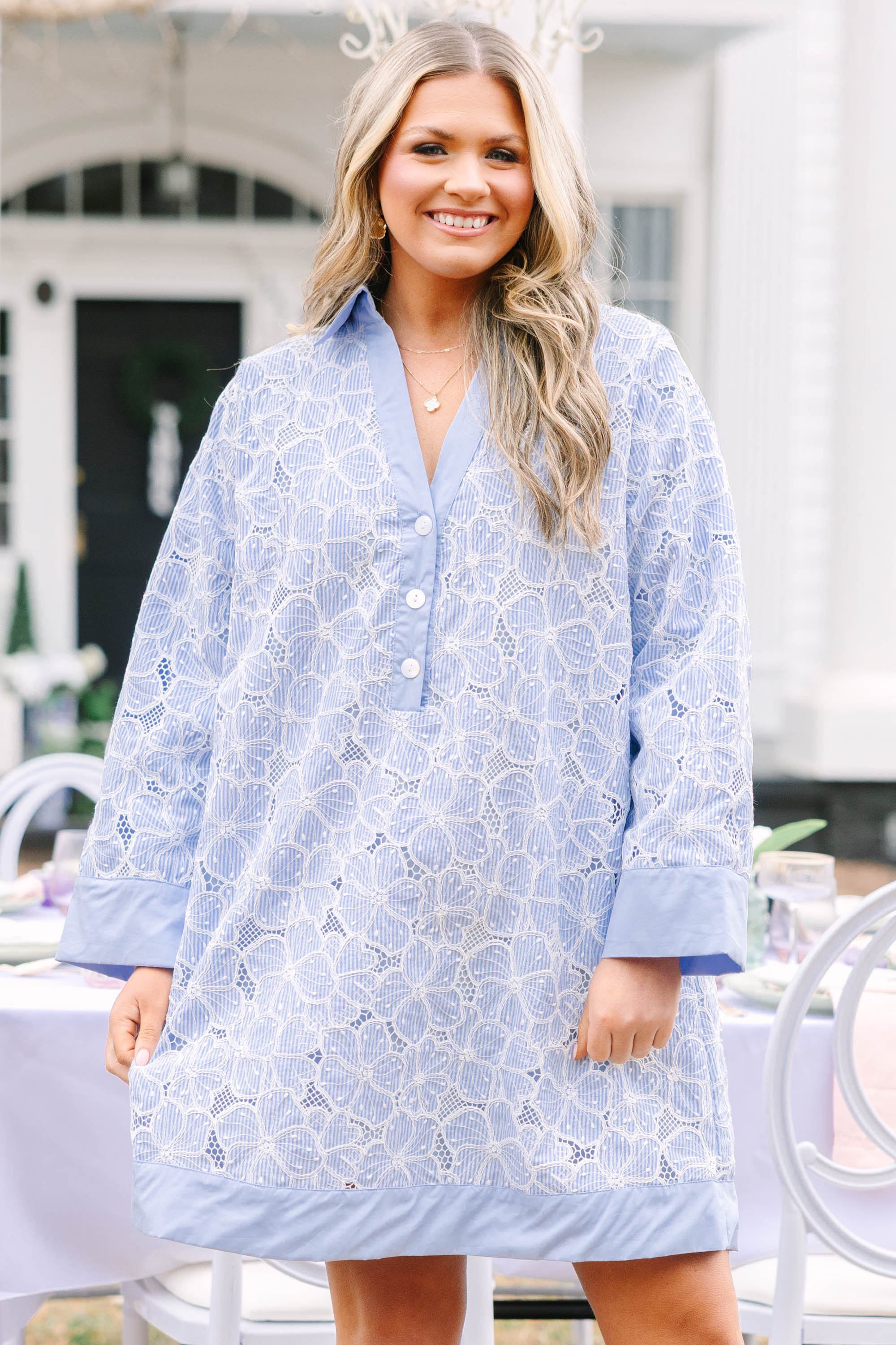 A Touch Of Radiance Dress, Baby Blue
