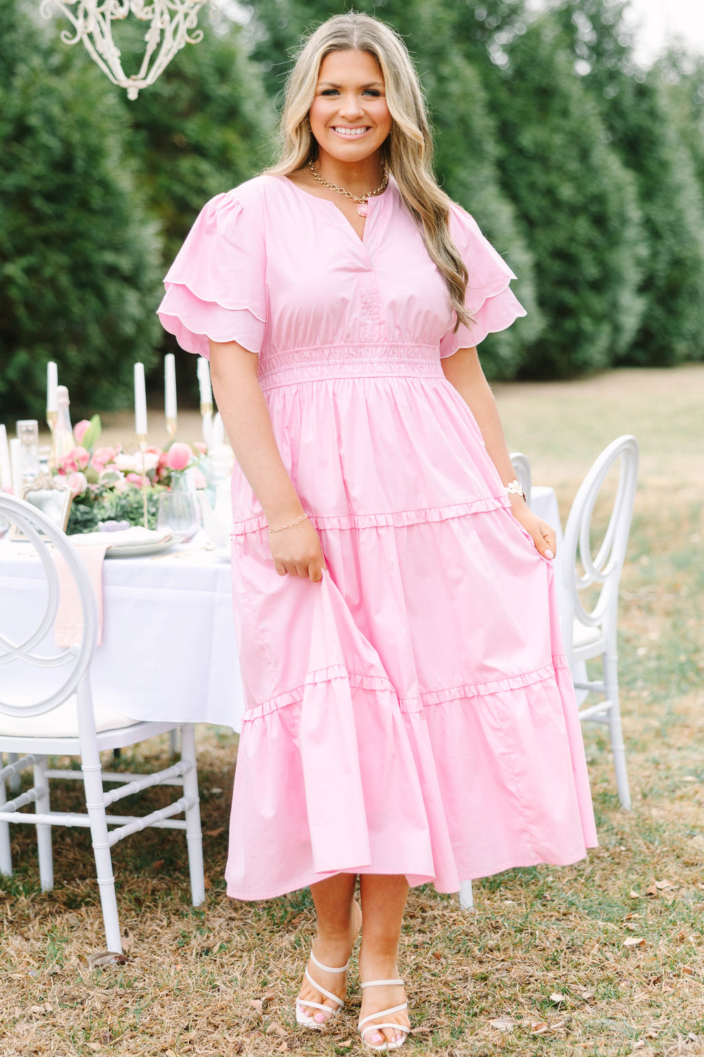 Living For The Classics Dress, Pink