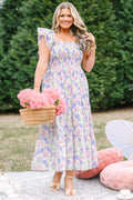 The Wildflower's Song Maxi Dress, Pink Lilac Mix