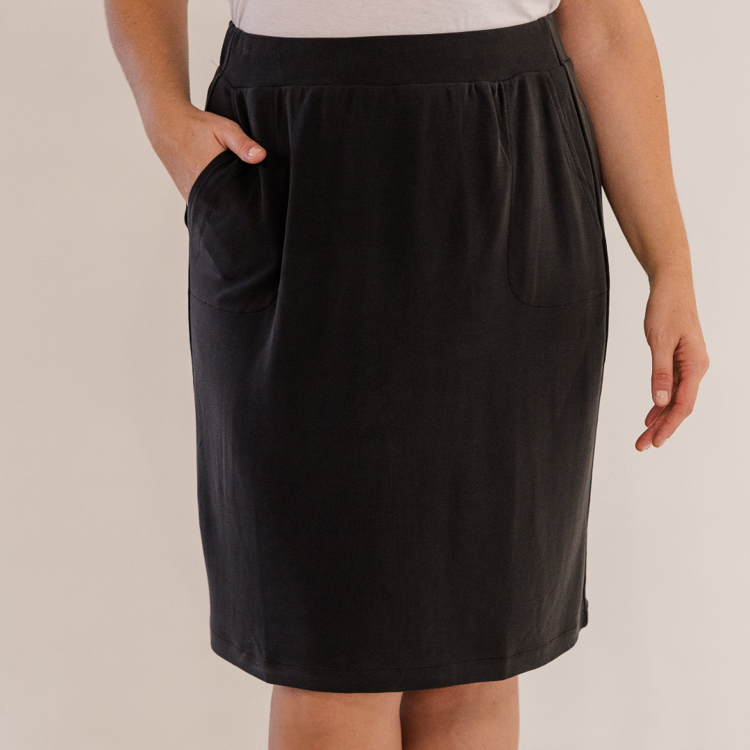 Leah A-Line Skirt, Black