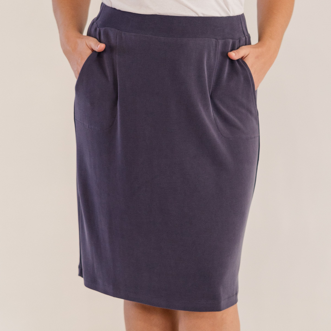 Leah A-Line Skirt, Ink Navy