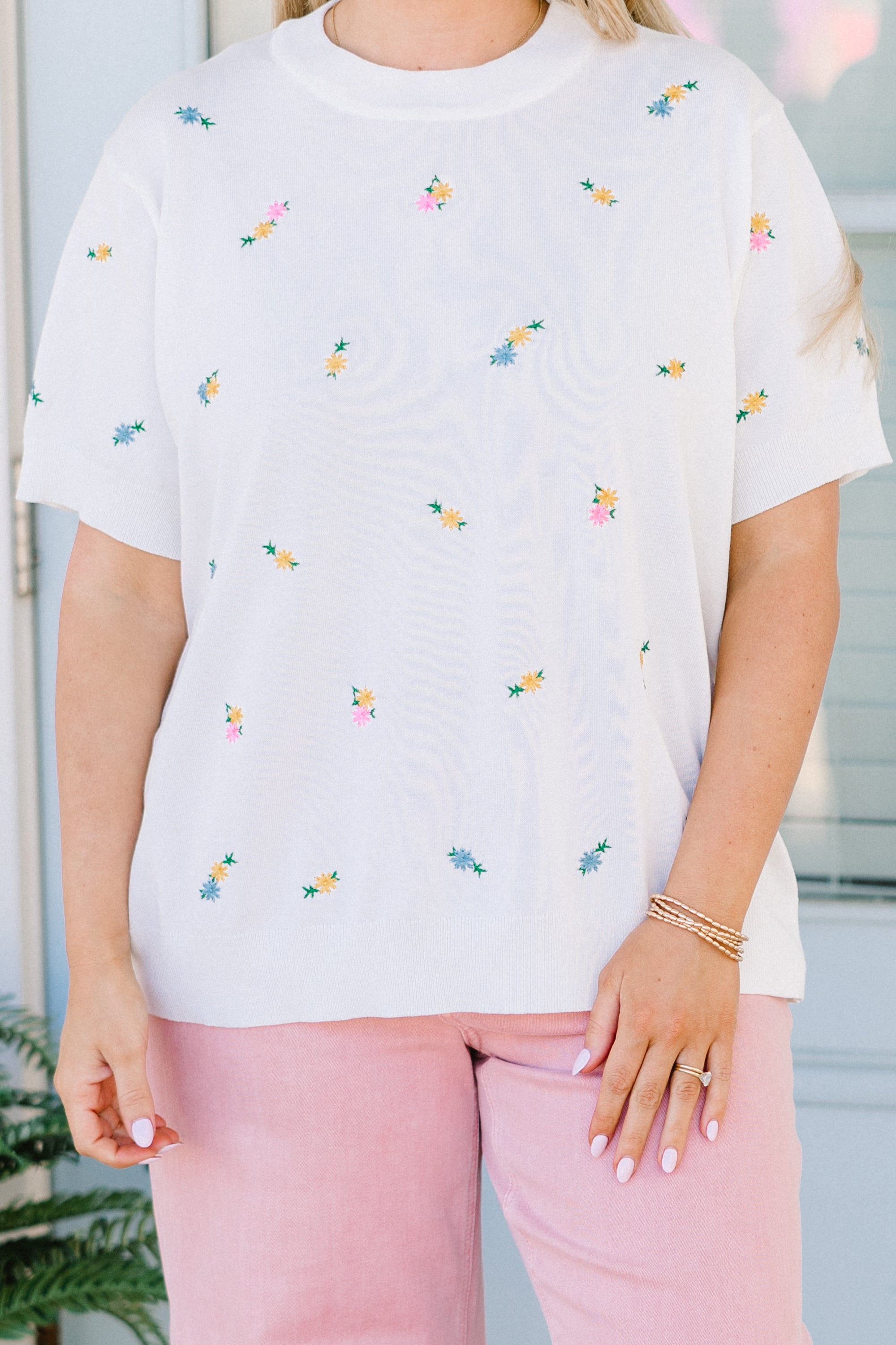 All I Want Is Spring Sweater, White