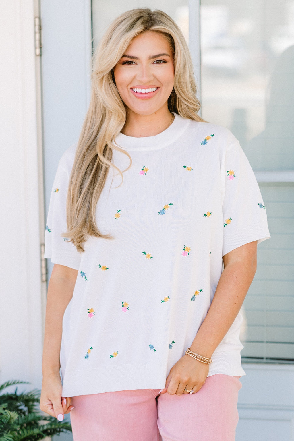 All I Want Is Spring Sweater, White