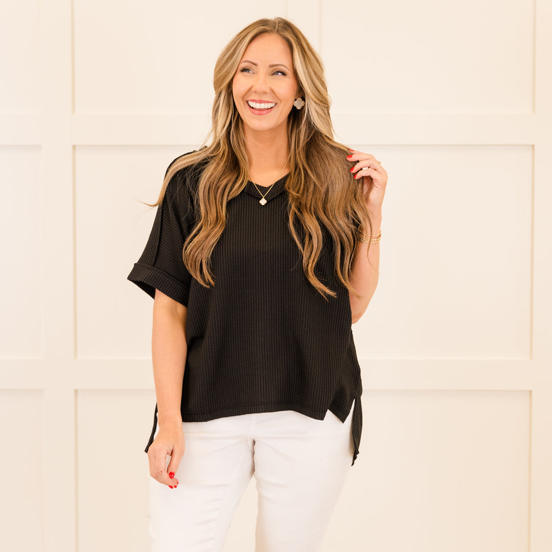 Knit Me Up Top, Black
