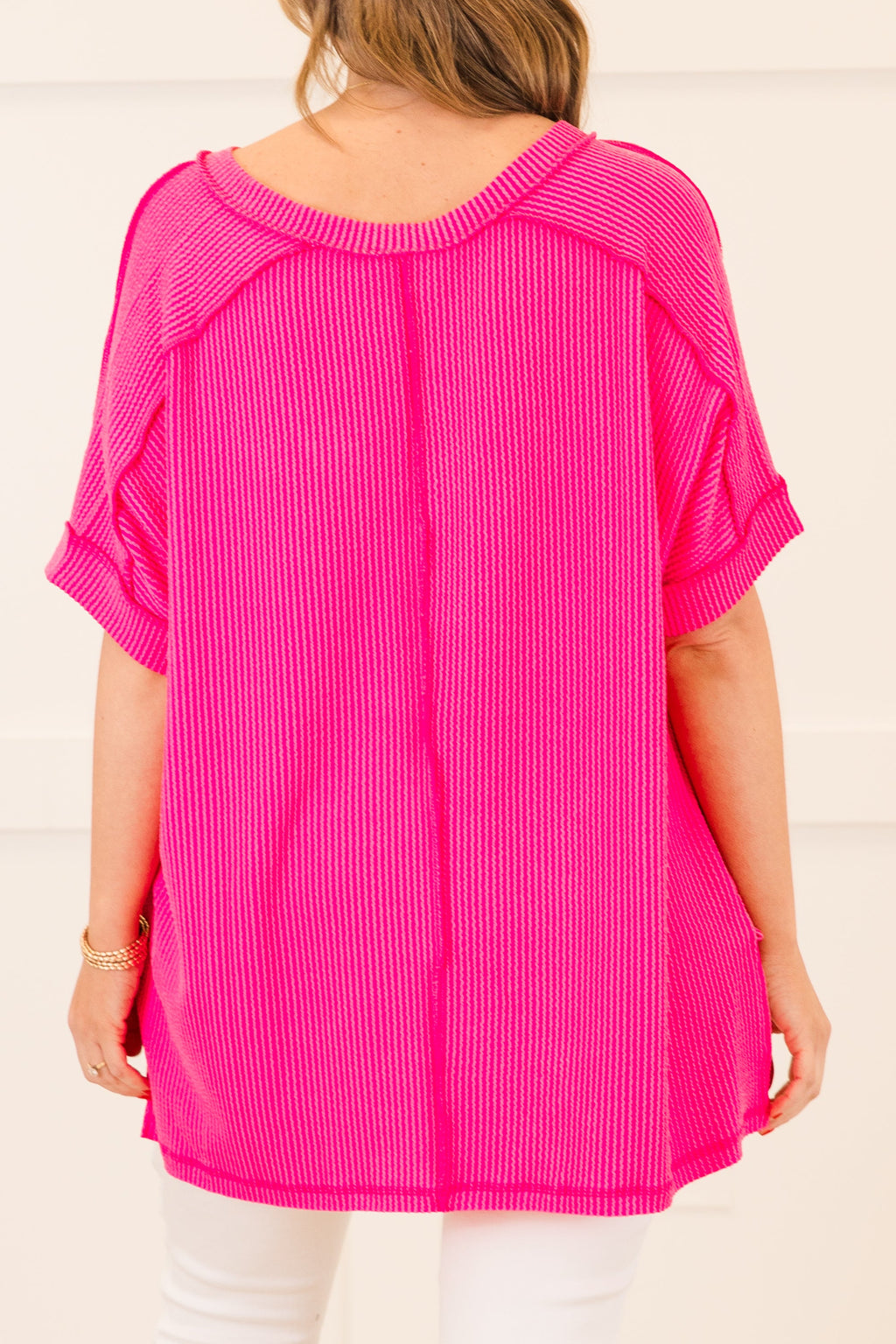 Knit Me Up Top, Neon Hot Pink