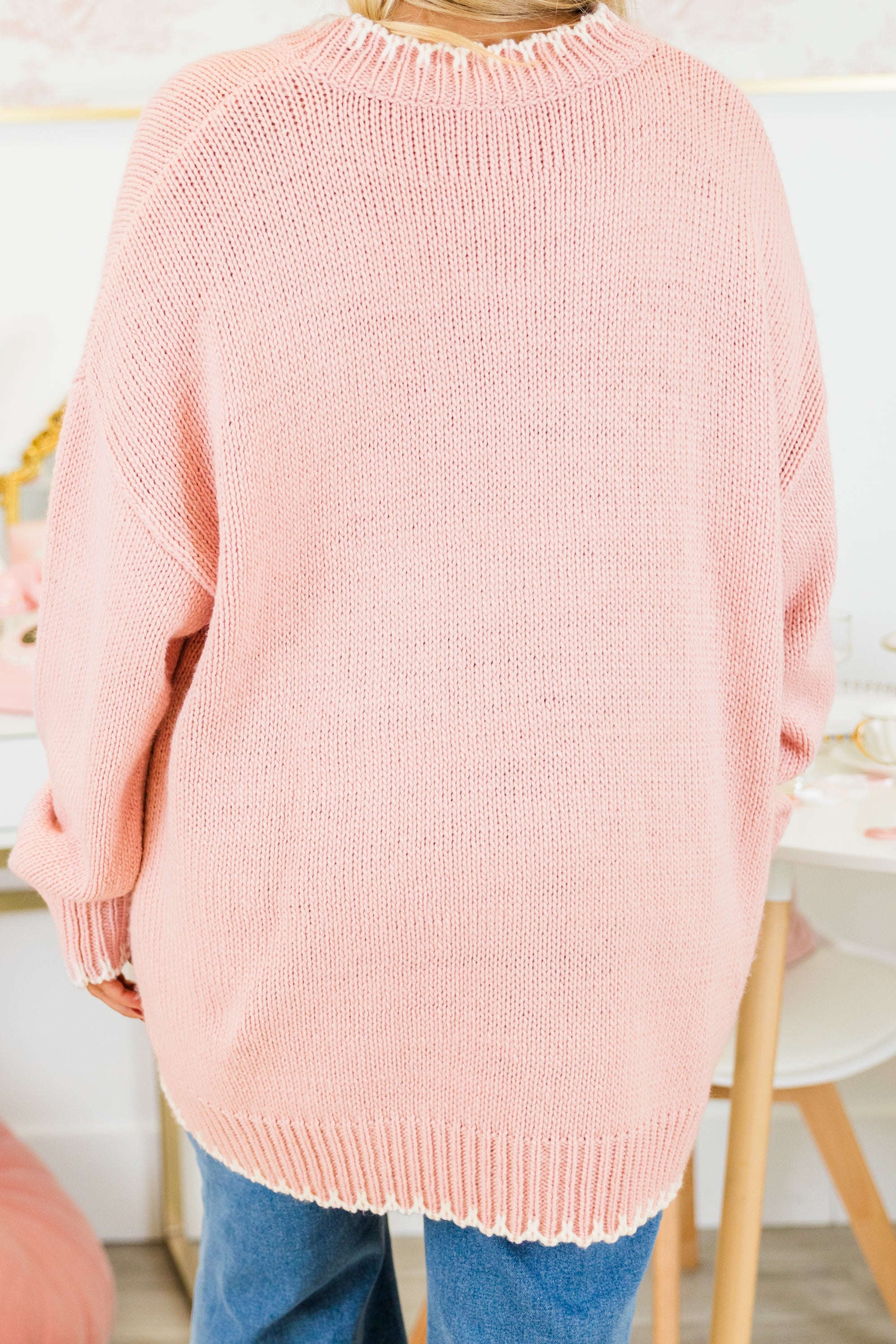 Cute And Charming Sweater, Pink