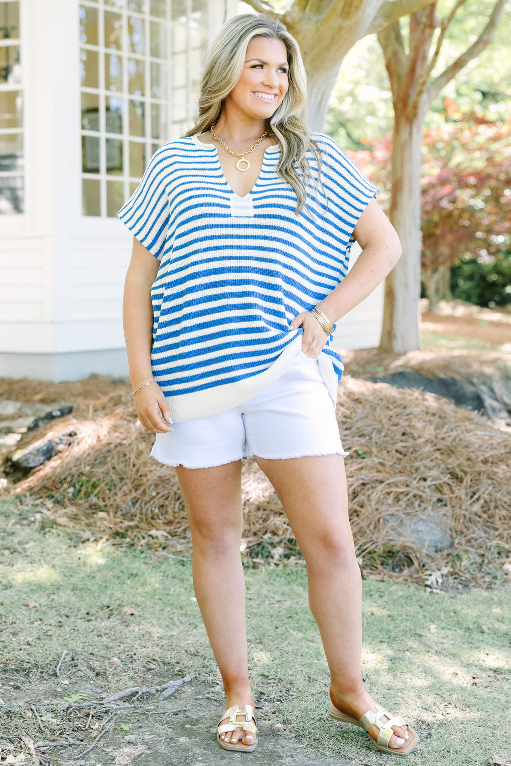 Twice As Nice Sweater, Blue