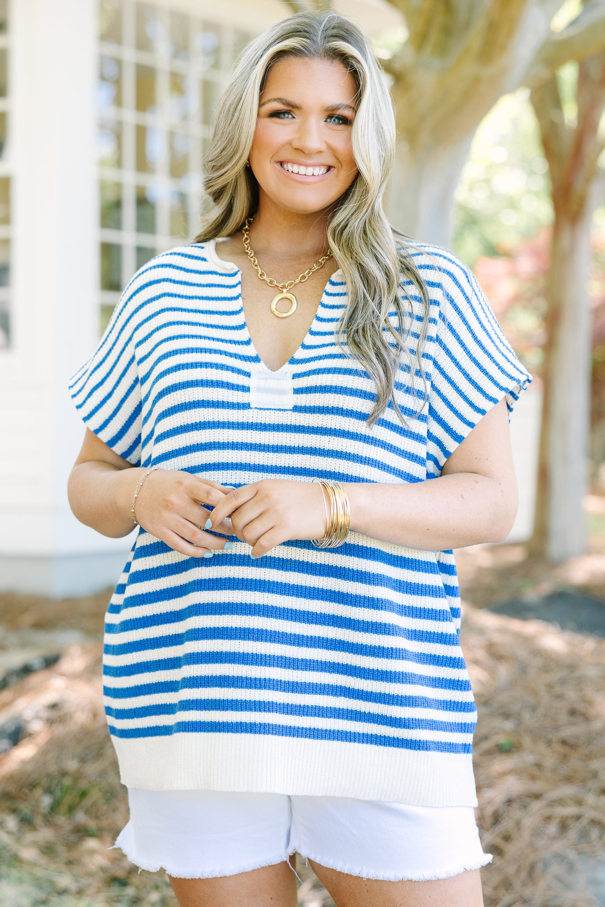 Twice As Nice Sweater, Blue