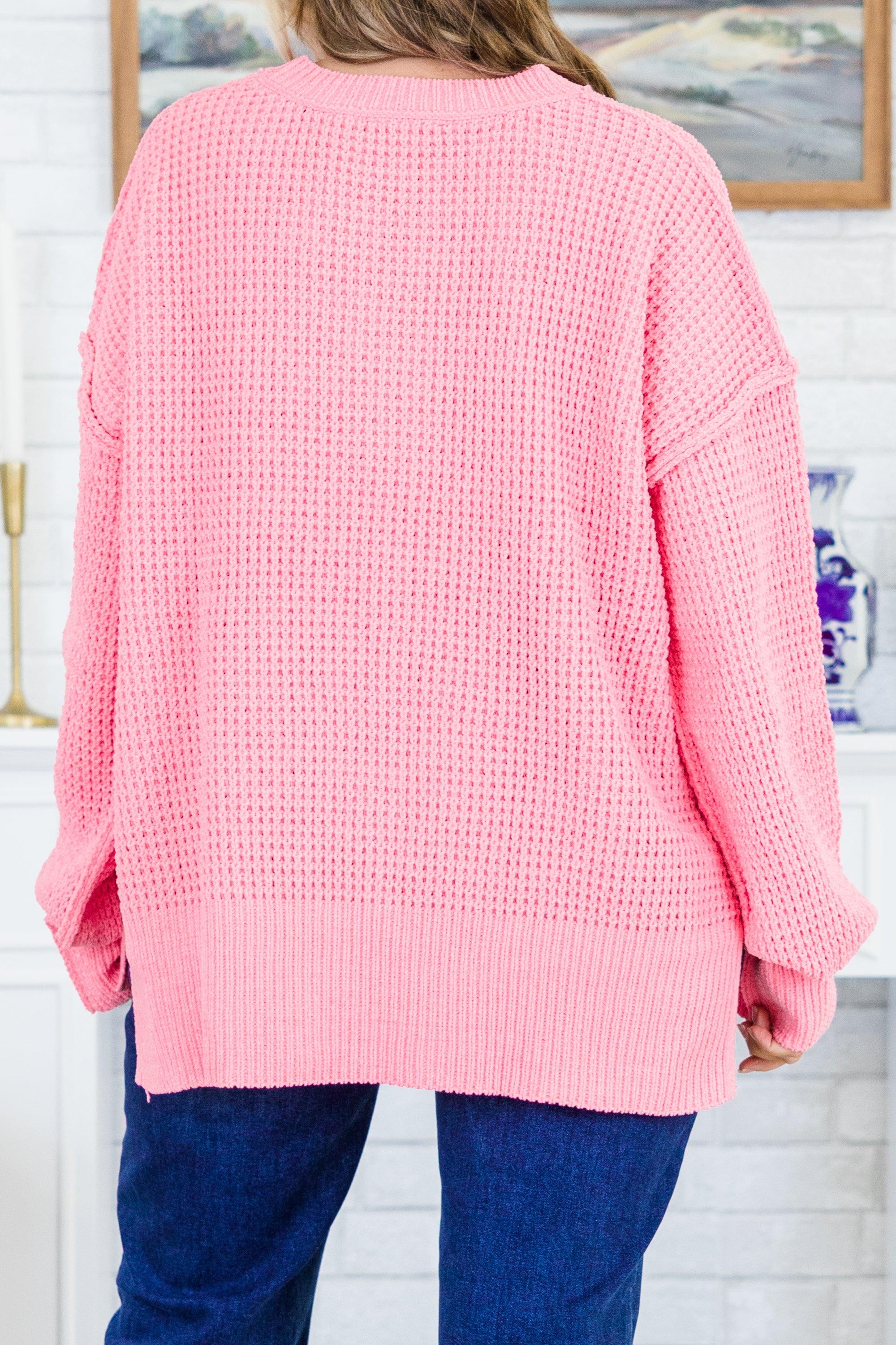 Falling Petals Sweater, Pink