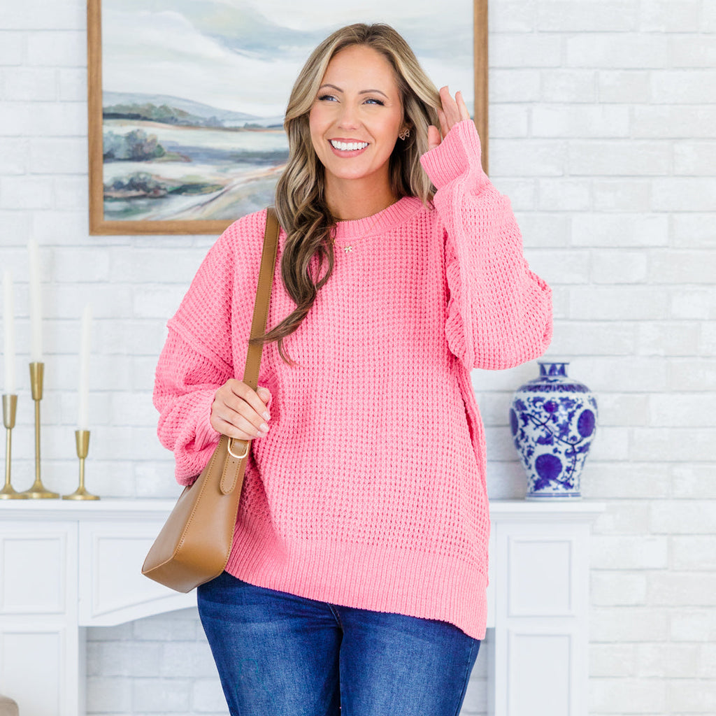 Falling Petals Sweater, Pink