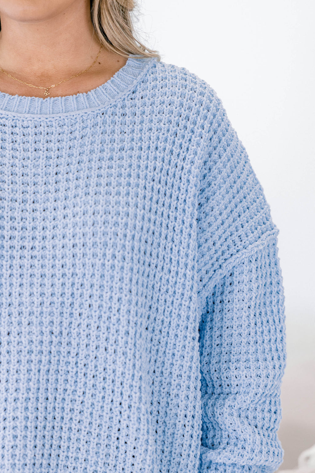 Falling Petals Sweater, Blue